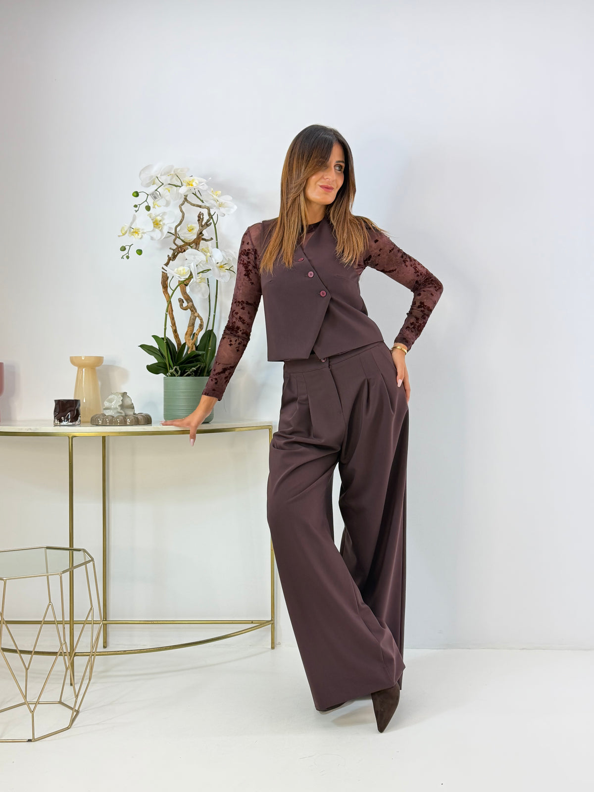 PANTALONE SERENA BORDEAUX
