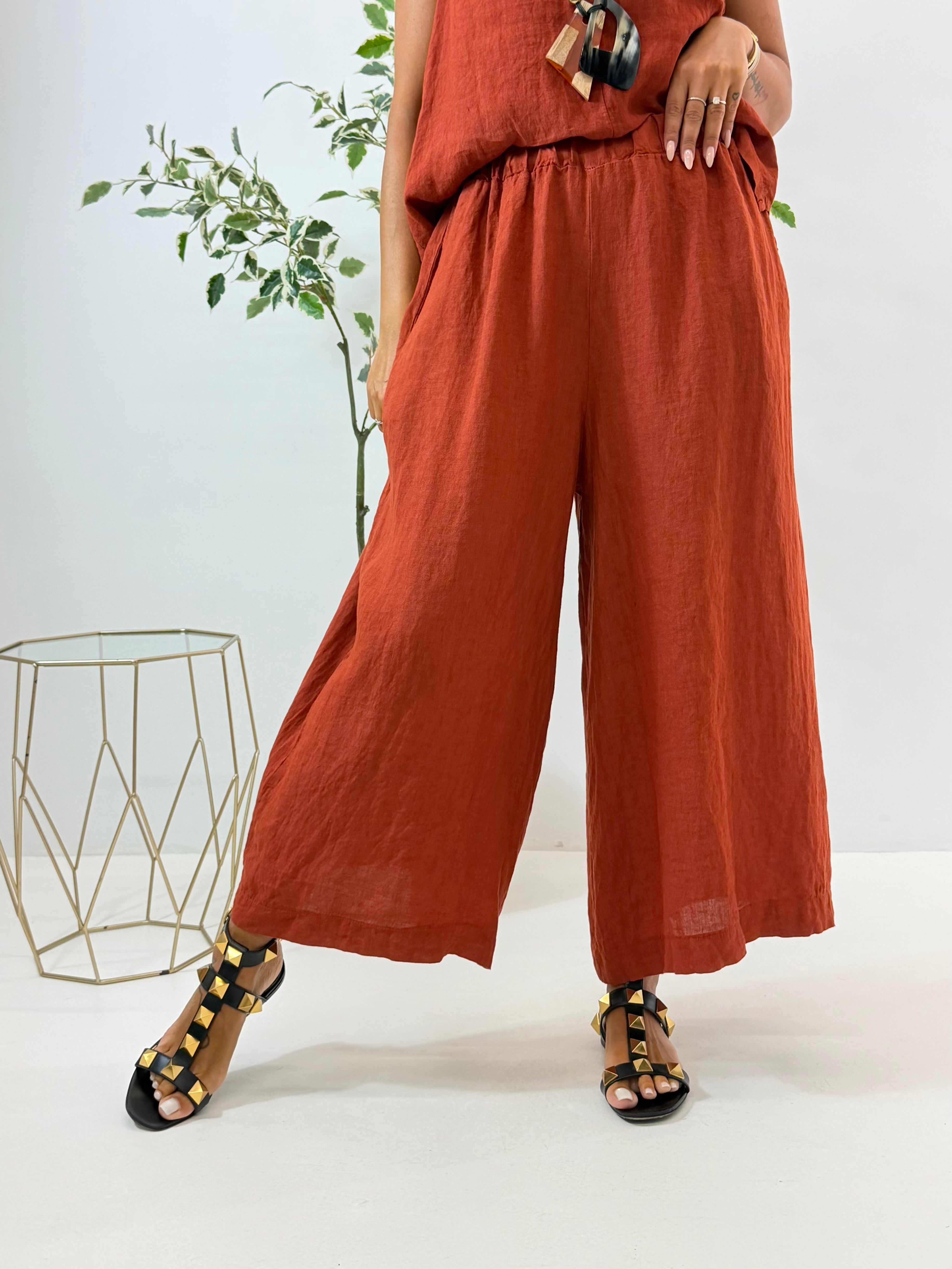 PANTALONE MERYL IN LINO