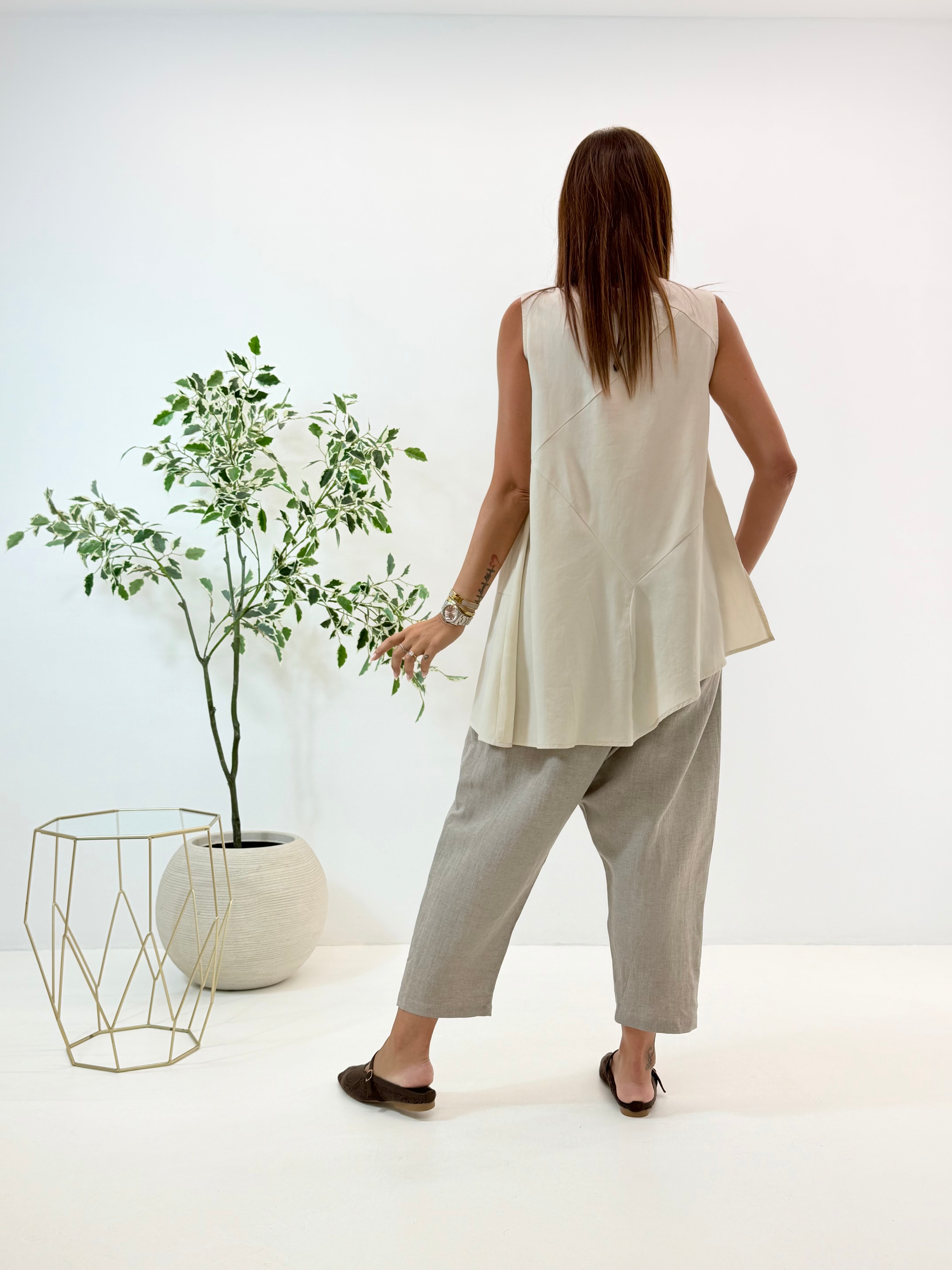 PANTALONE PANAMA TORTORA