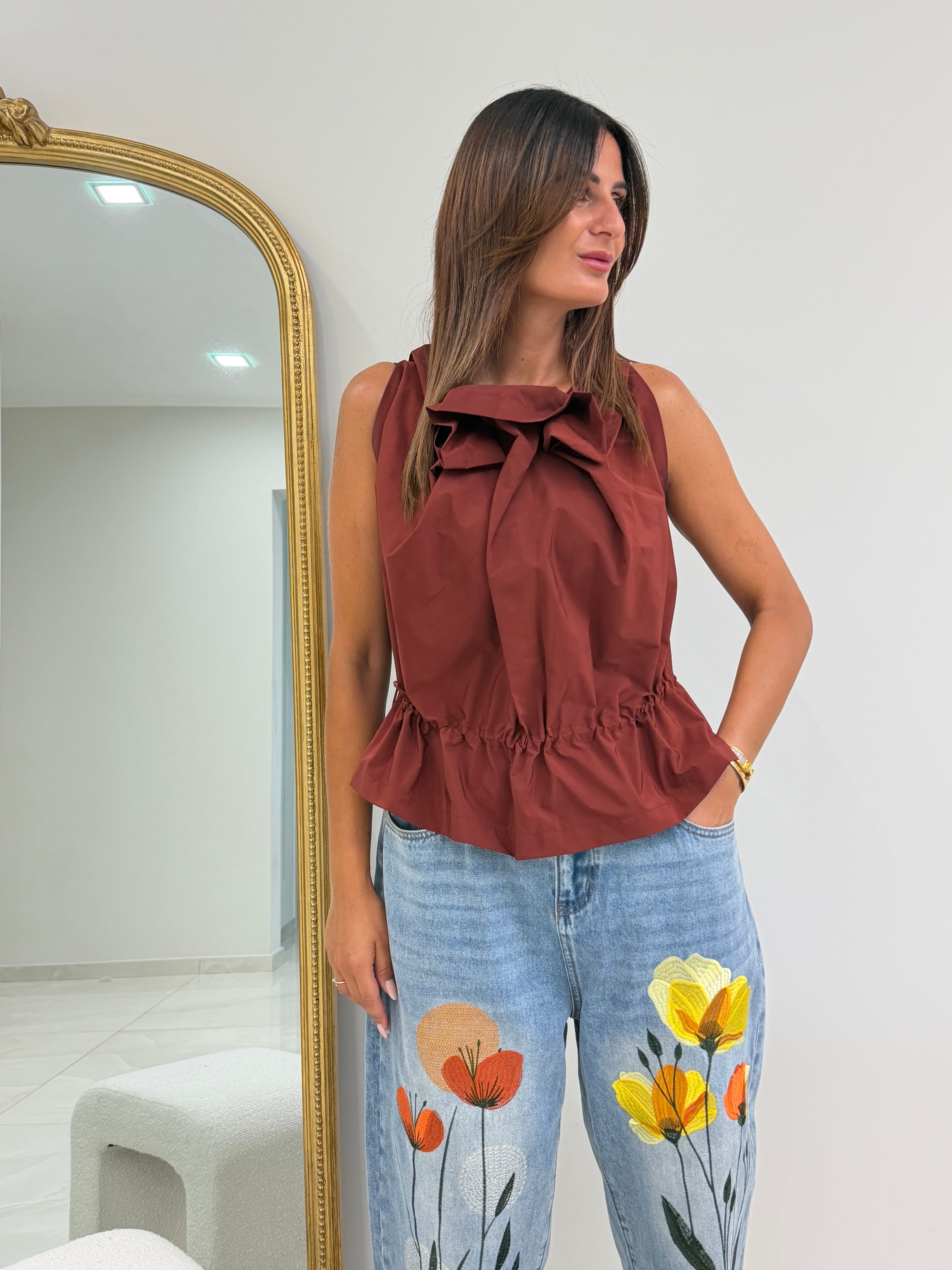 GILET FLORA WENDY RUGGINE
