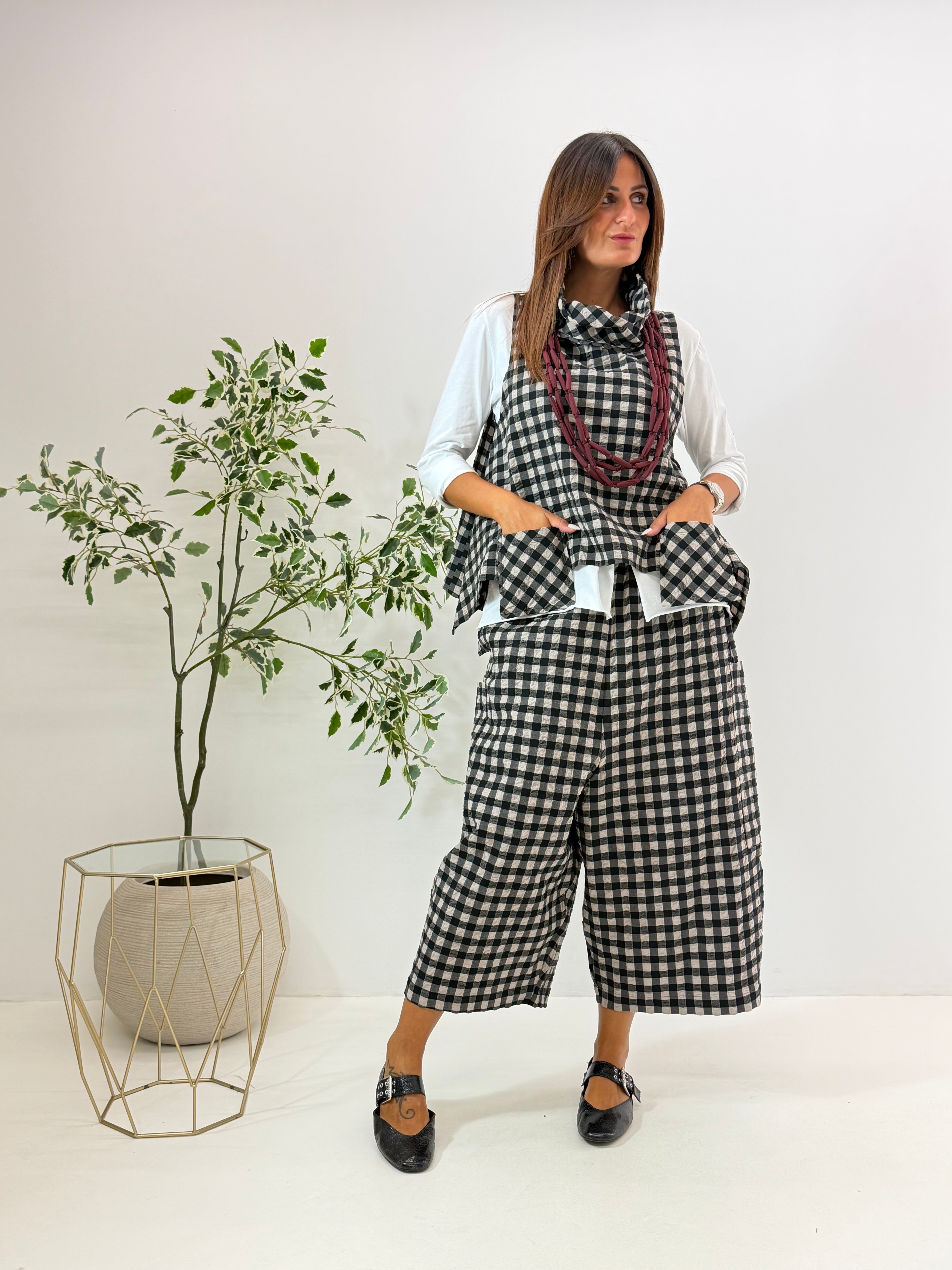 GILET KEYLA WENDY A QUADRETTI