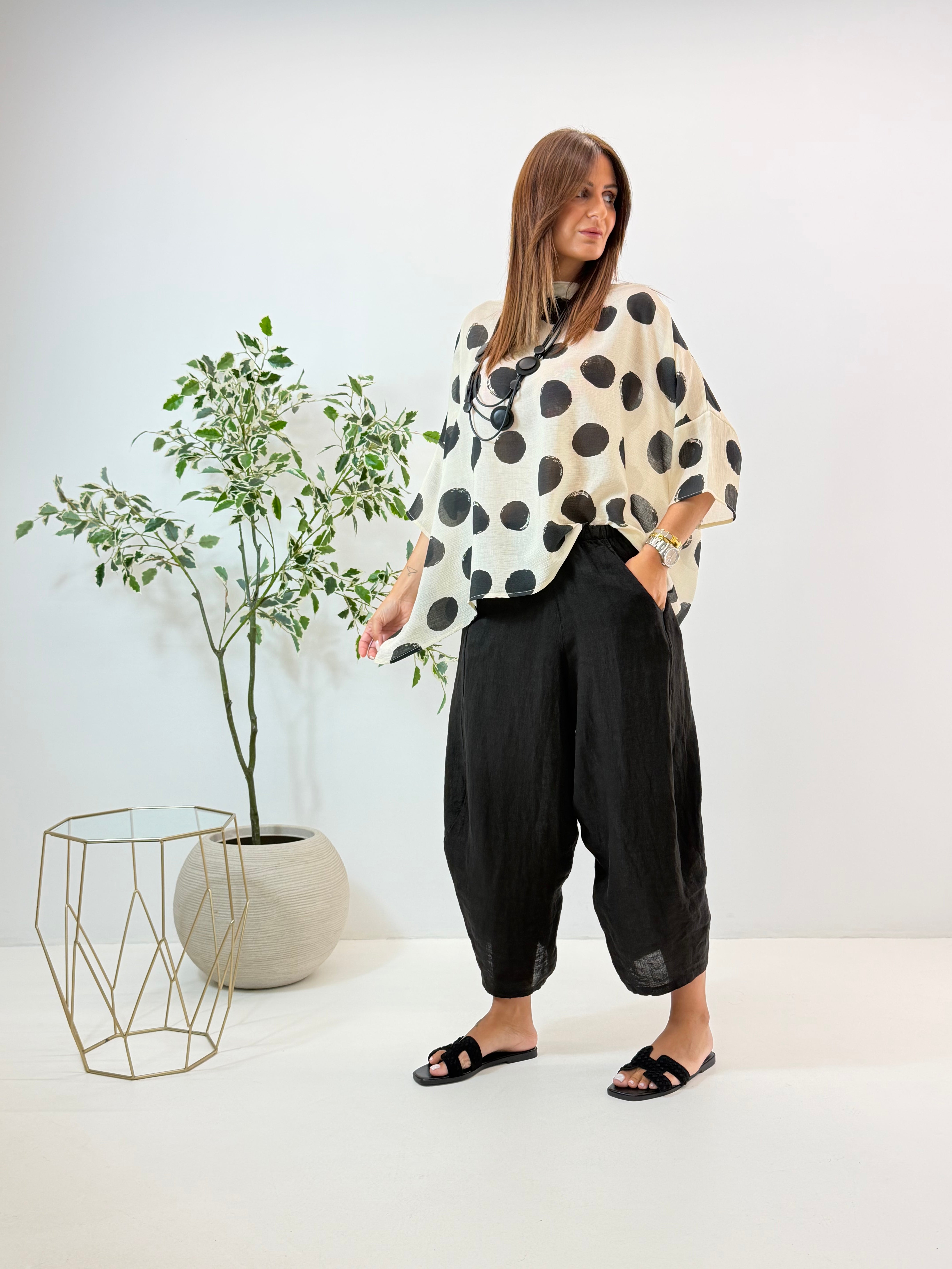 BLUSA ADRIA WENDY FANTASIA A POIS