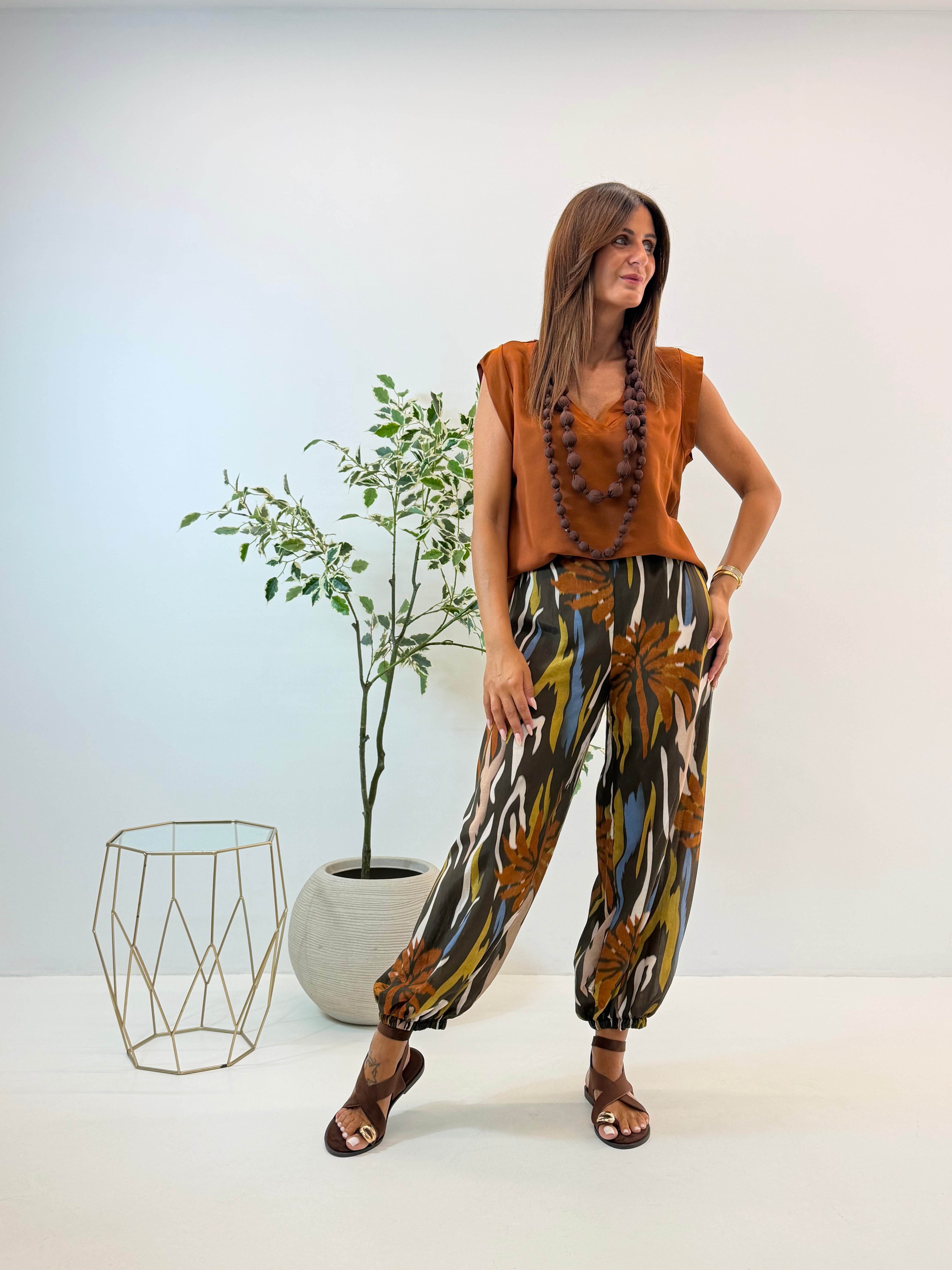 PANTALONE MIAMI FANTASIA MORO