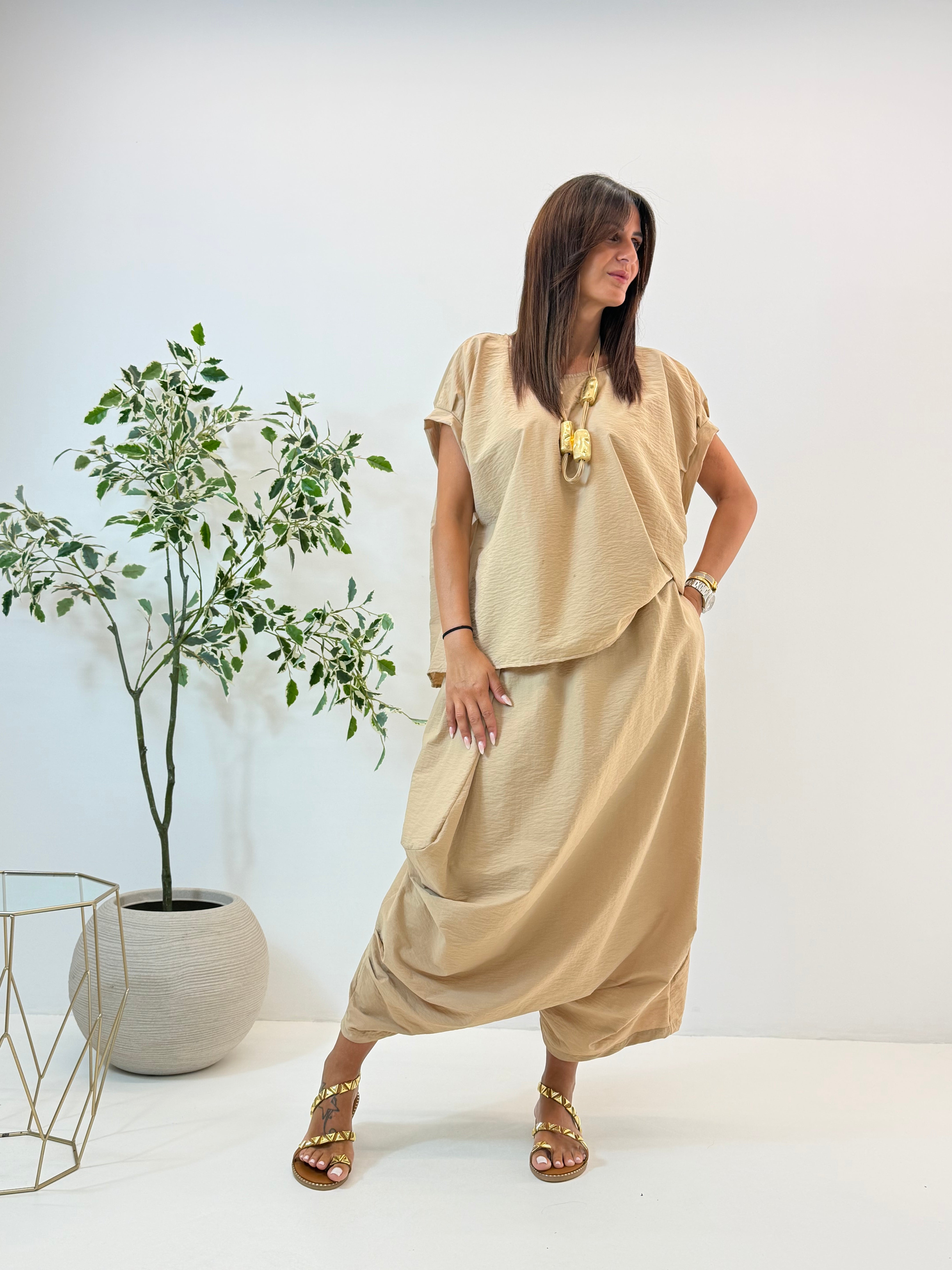 BLUSA EMILY CAMEL