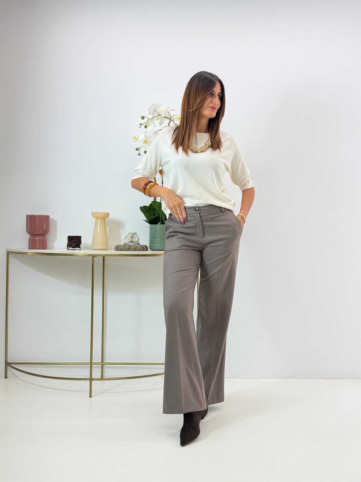 PANTALONE MAINA GESSATO