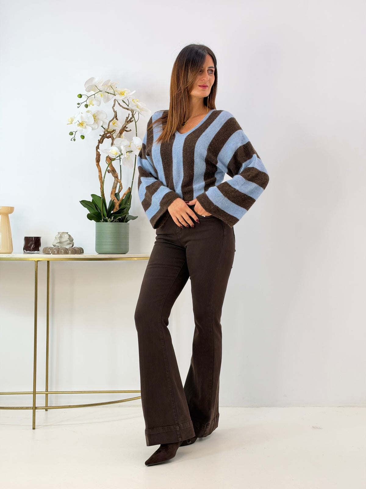 PULL FRESIA A RIGHE