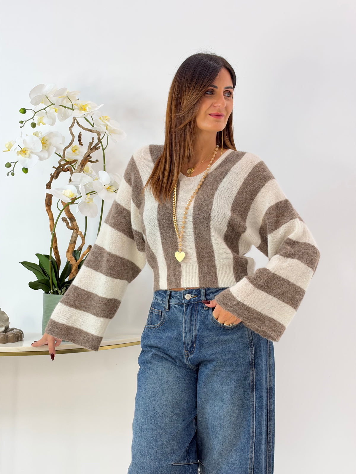 PULL FRESIA A RIGHE