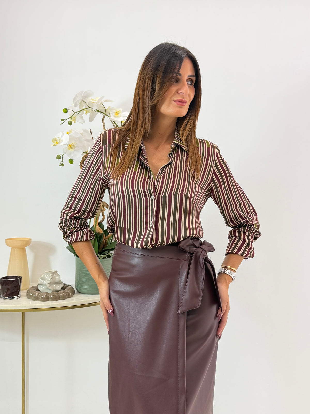 CAMICIA MATILDE FANTASIA A RIGHE