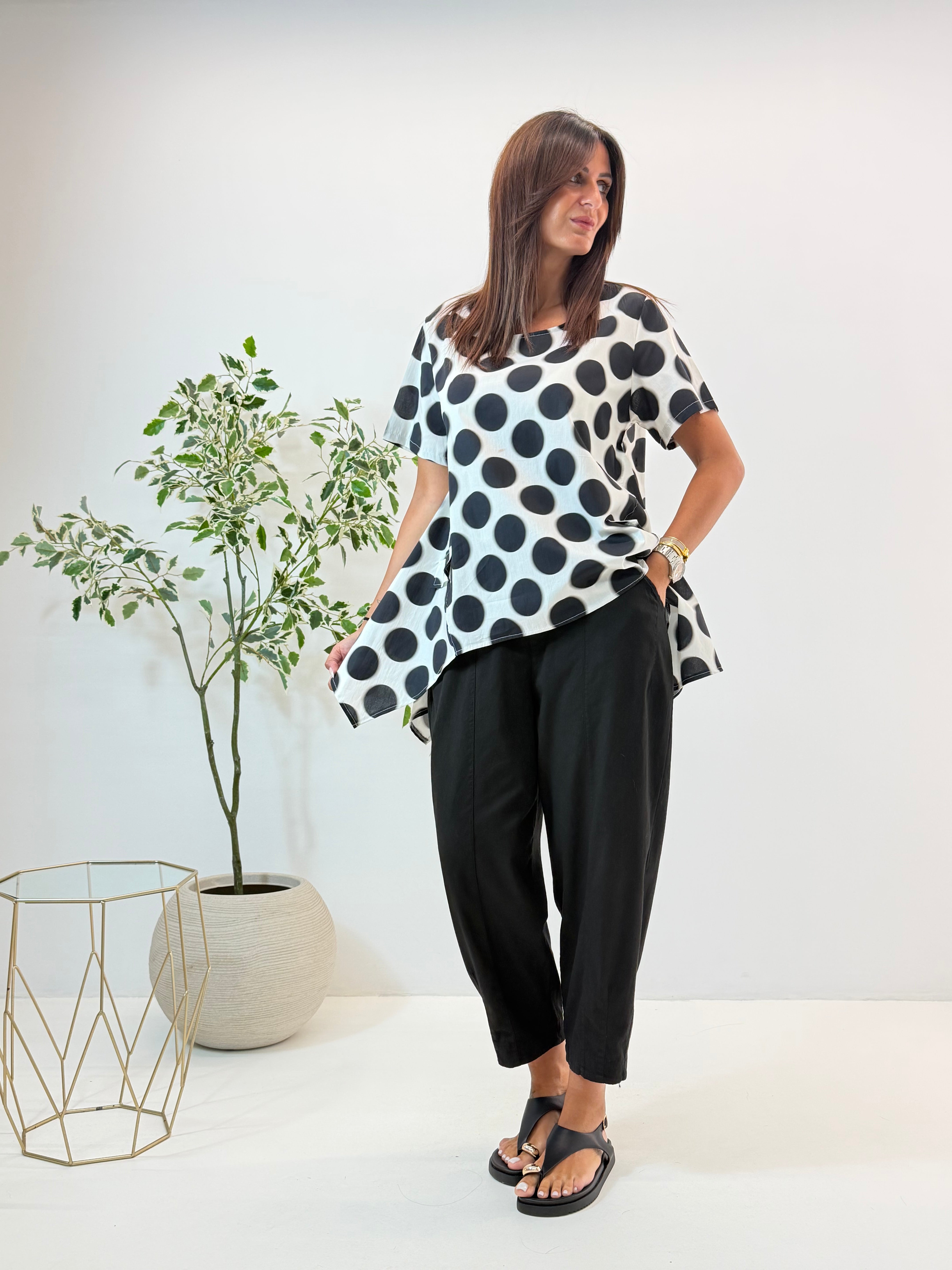 BLUSA DIANE FANTASIA A POIS