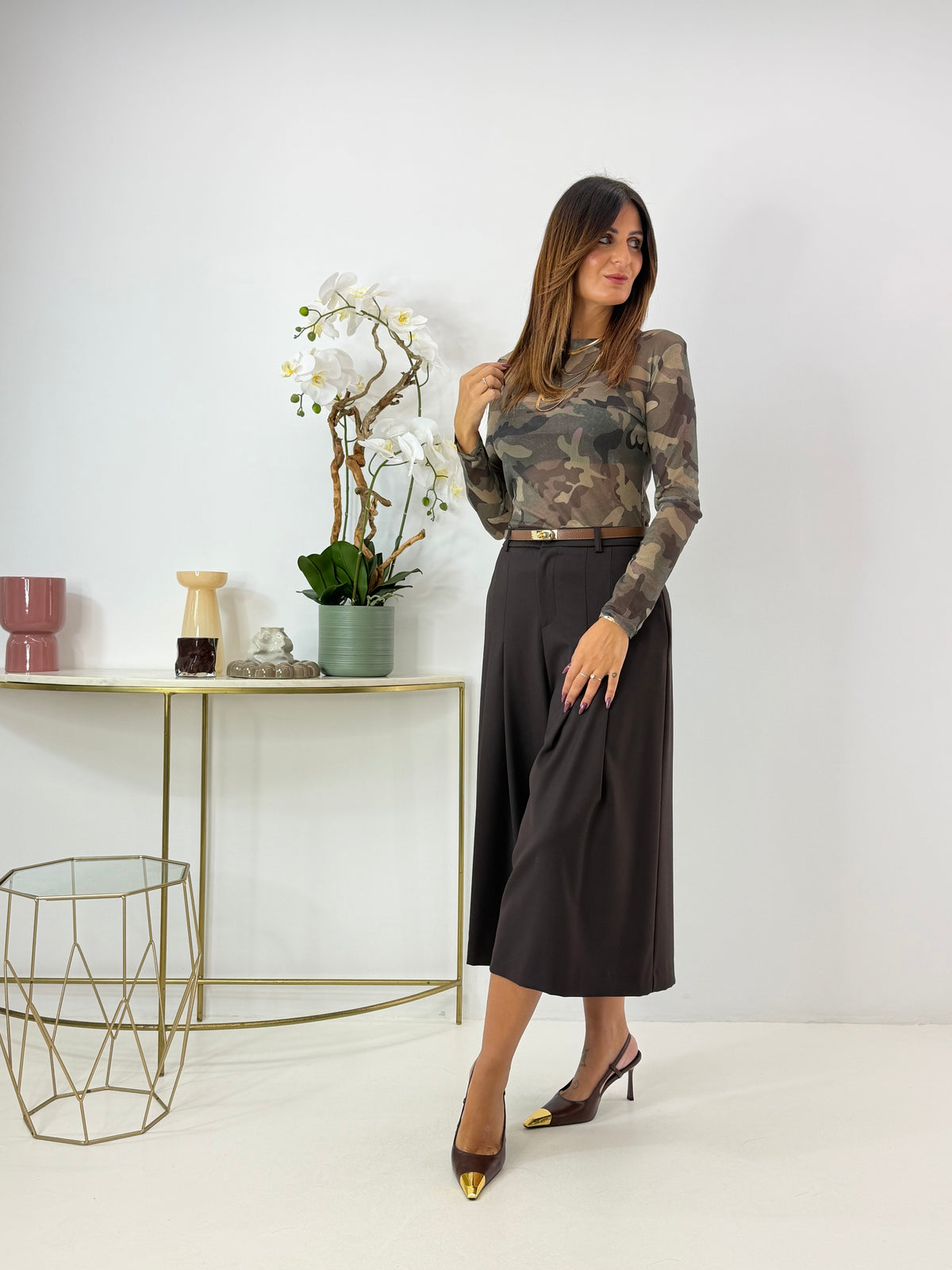 MAGLIETTA ZAIRA IN TULLE FANTASIA MILITARE