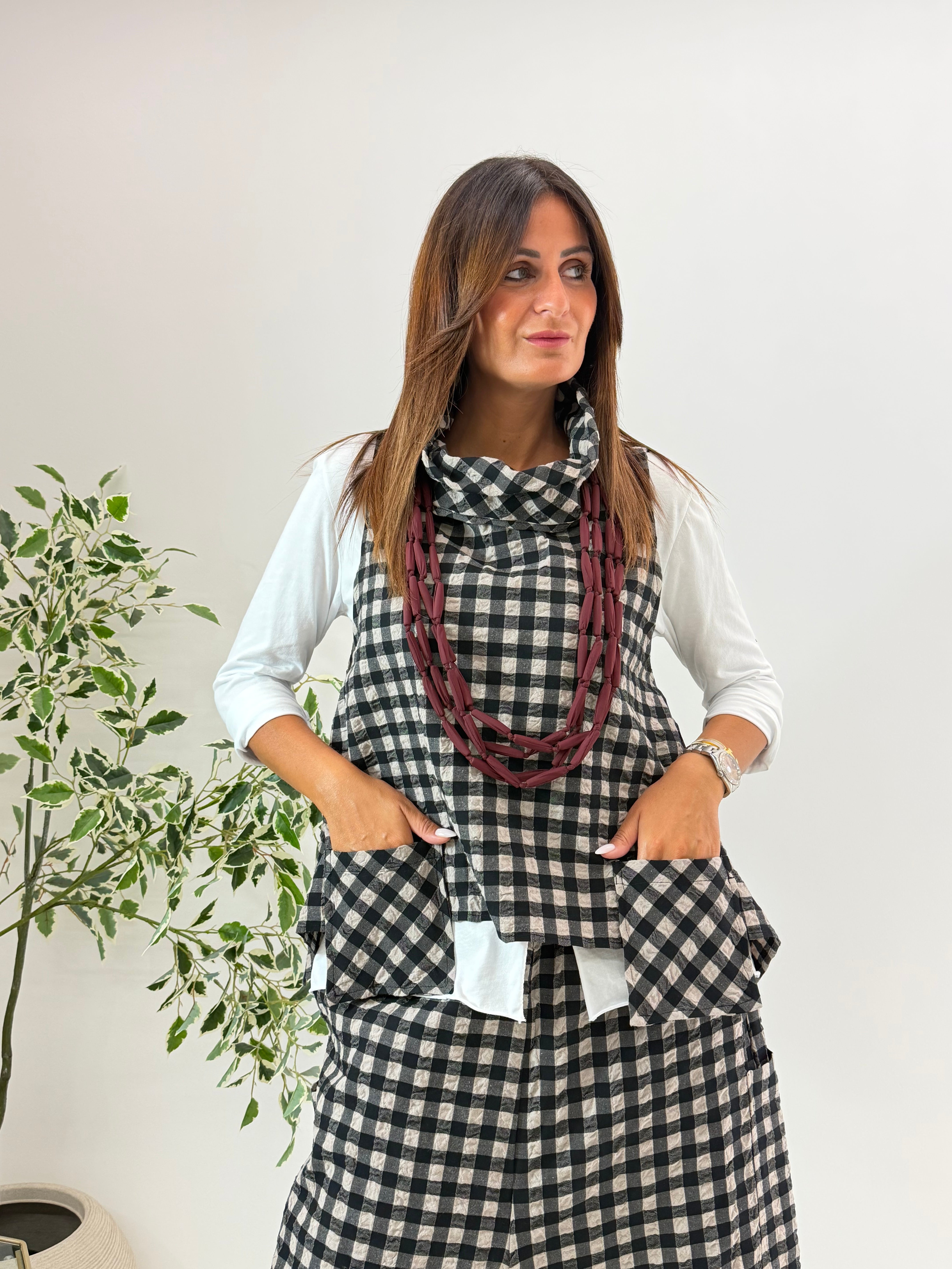 GILET KEYLA WENDY A QUADRETTI