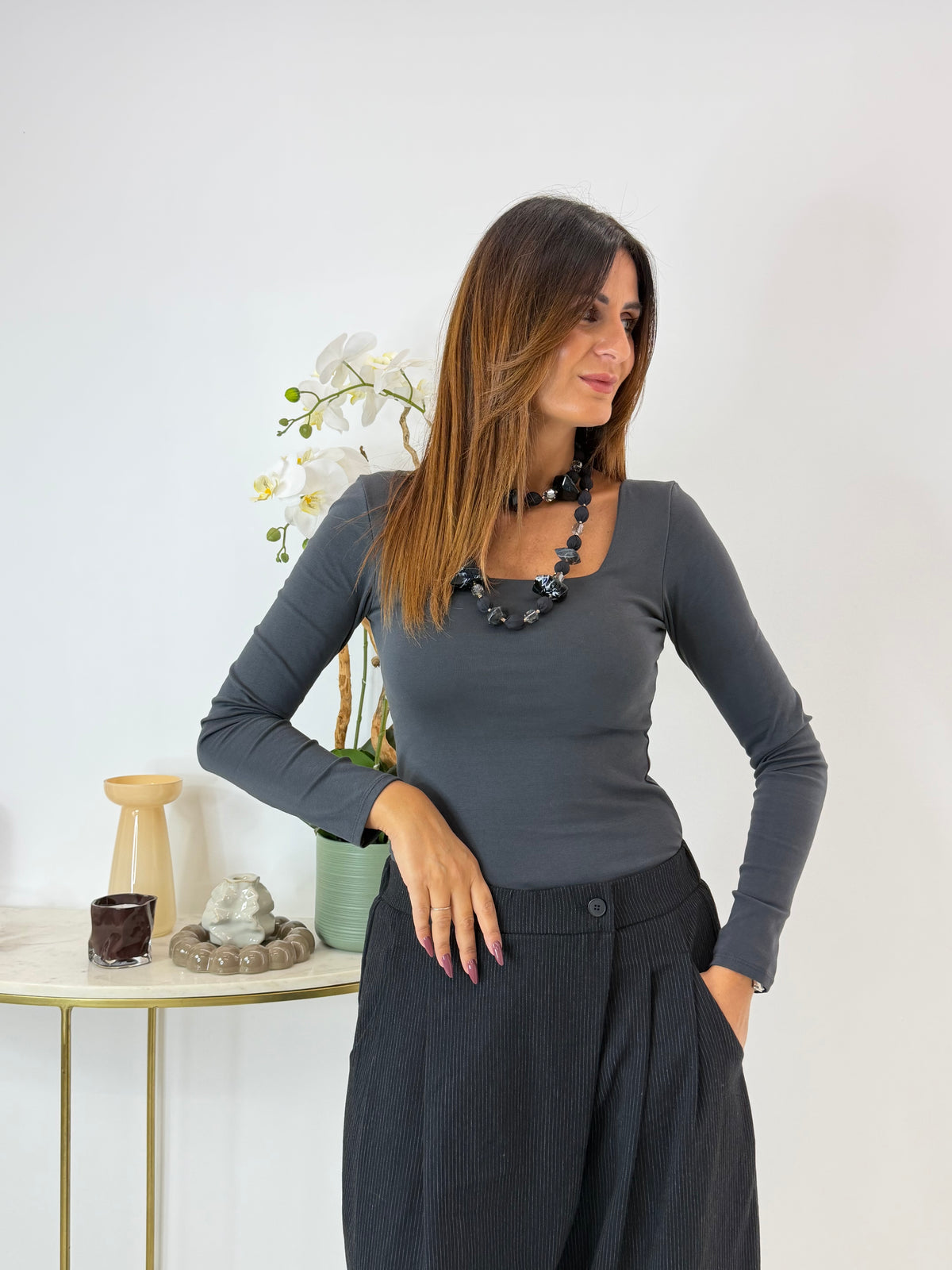 MAGLIA ELENA GRIGIA