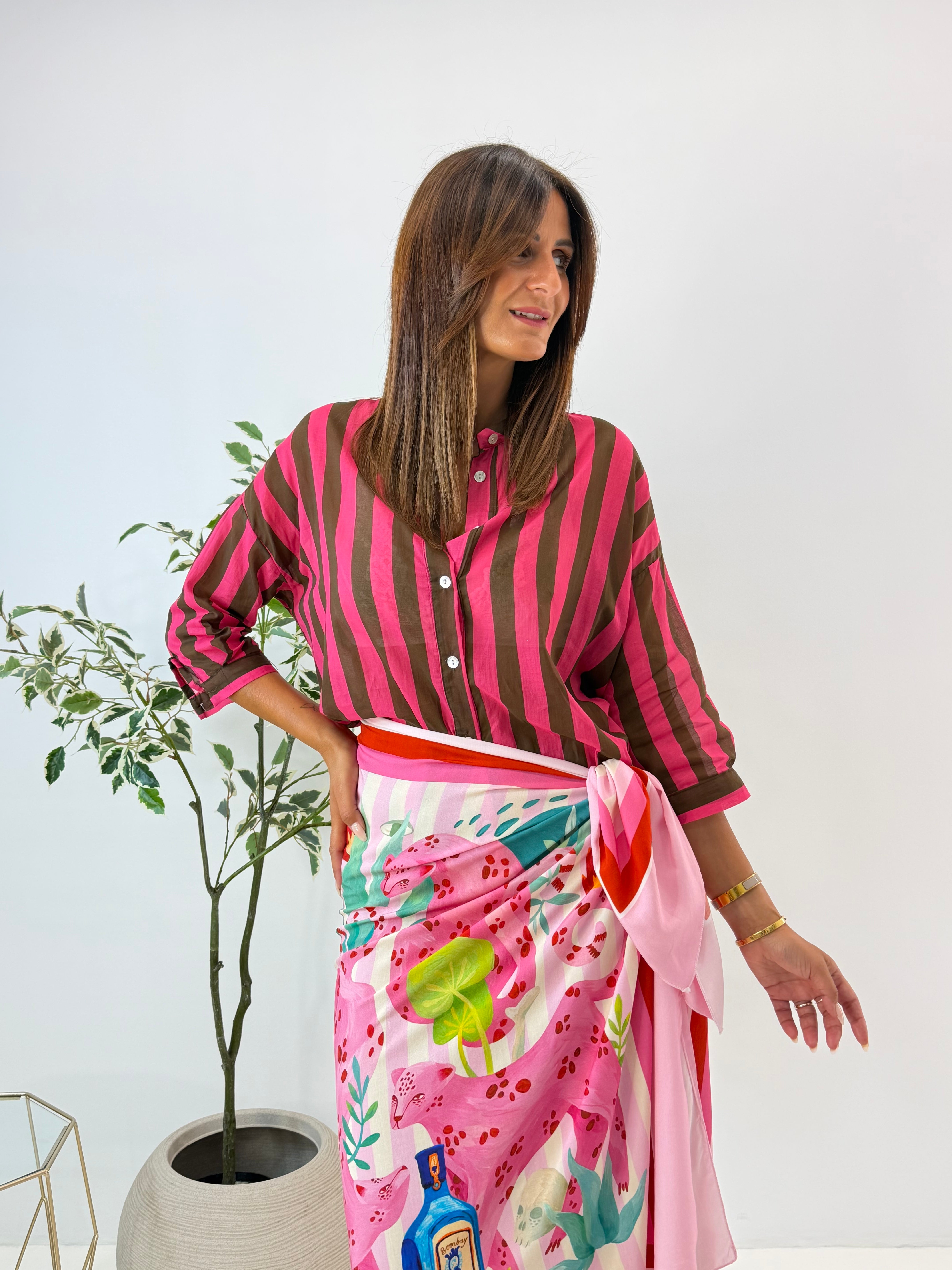 CAMICIA TANIA FANTASIA A RIGHE