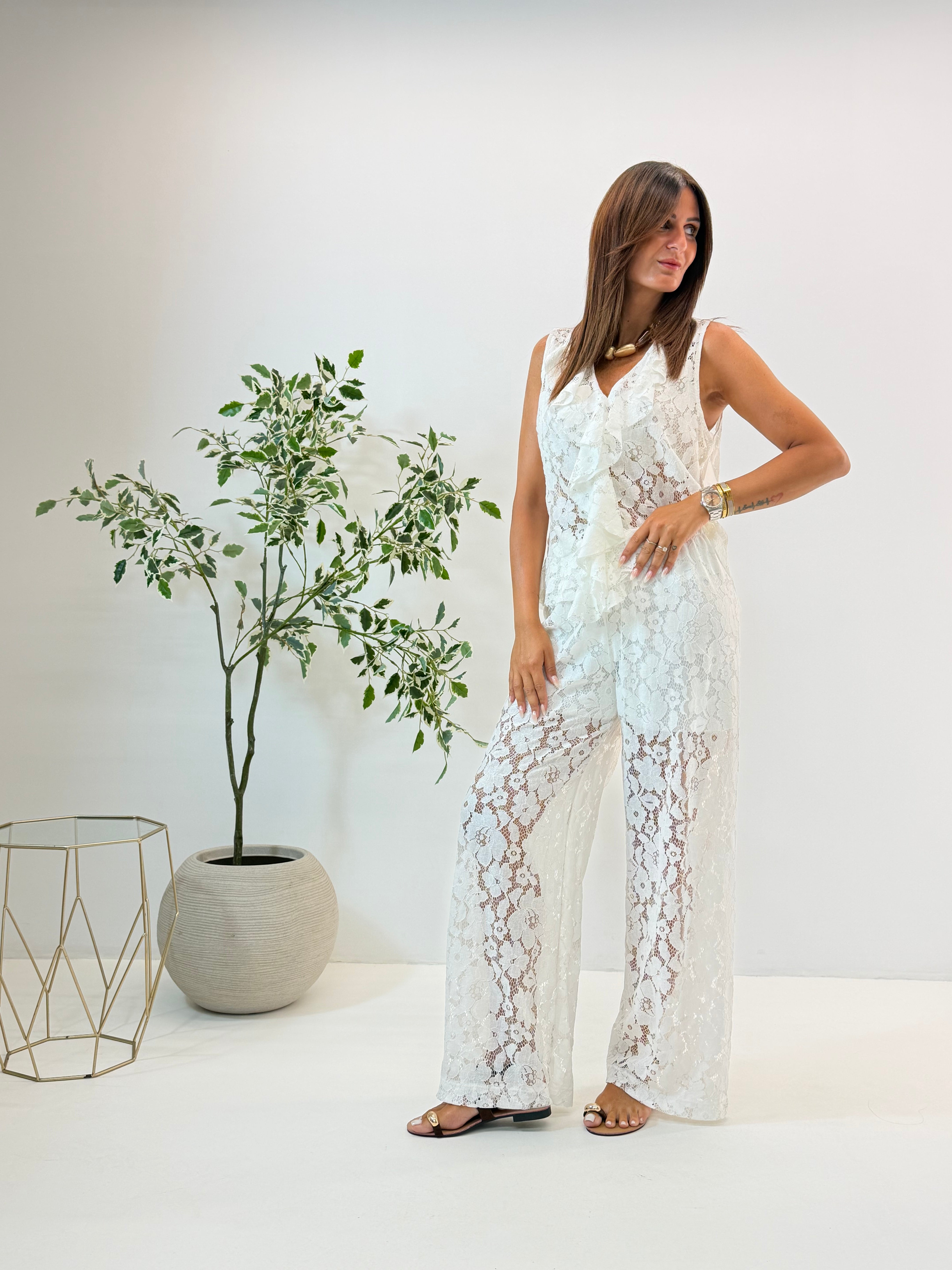 TOP ALESSIA IN PIZZO BIANCO