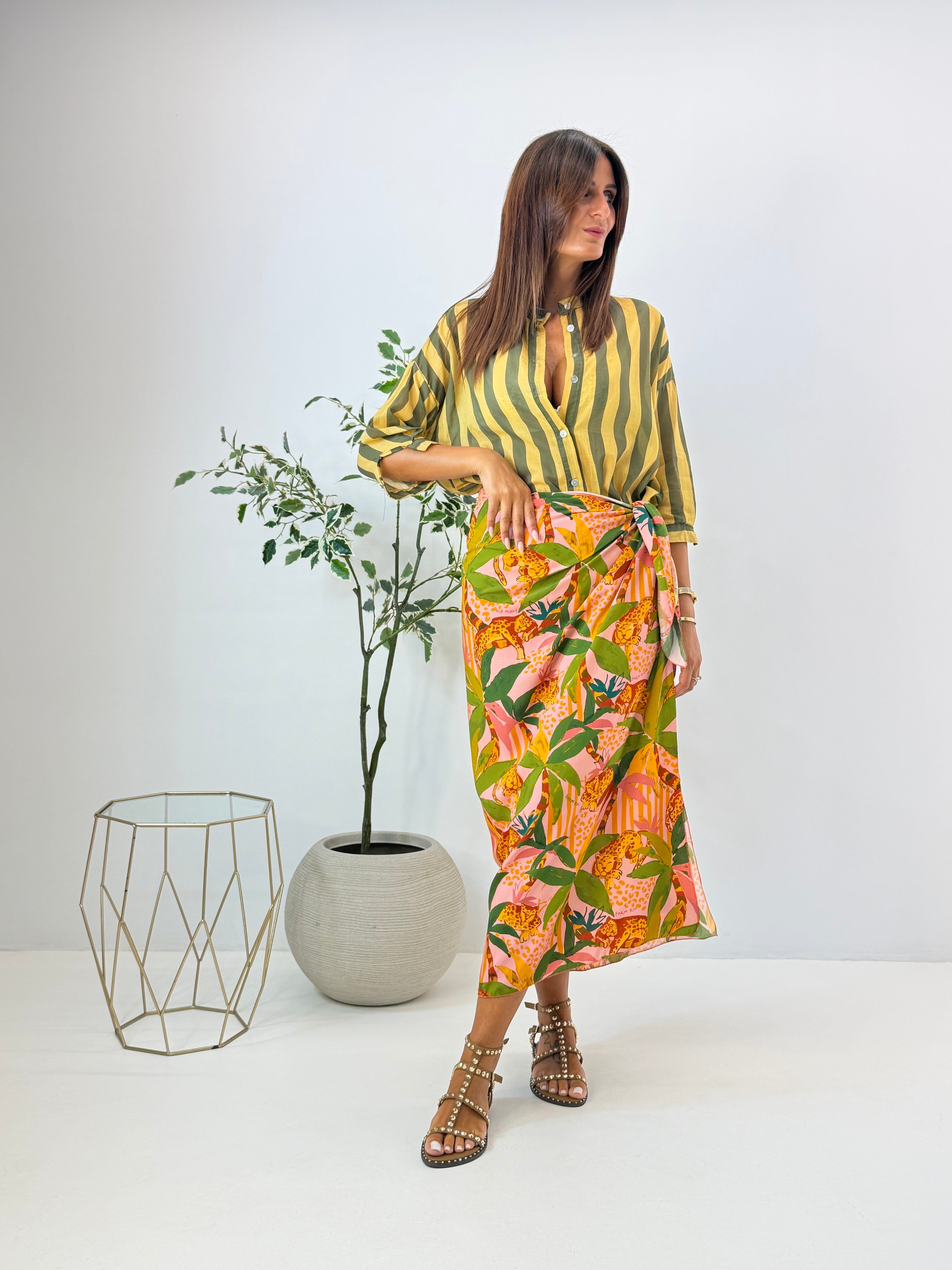 CAMICIA TANIA FANTASIA A RIGHE