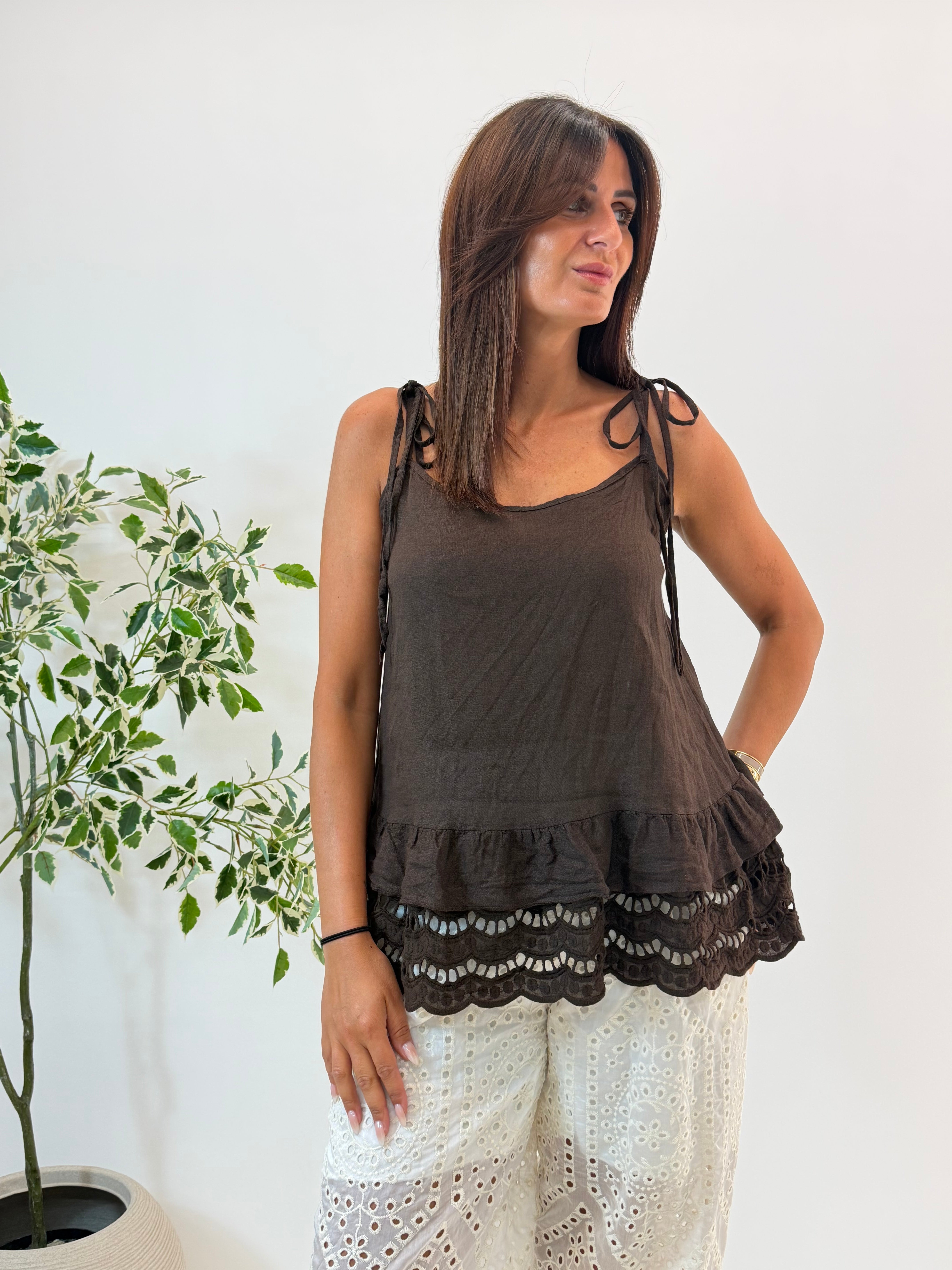 TOP DENISE MORO IN LINO
