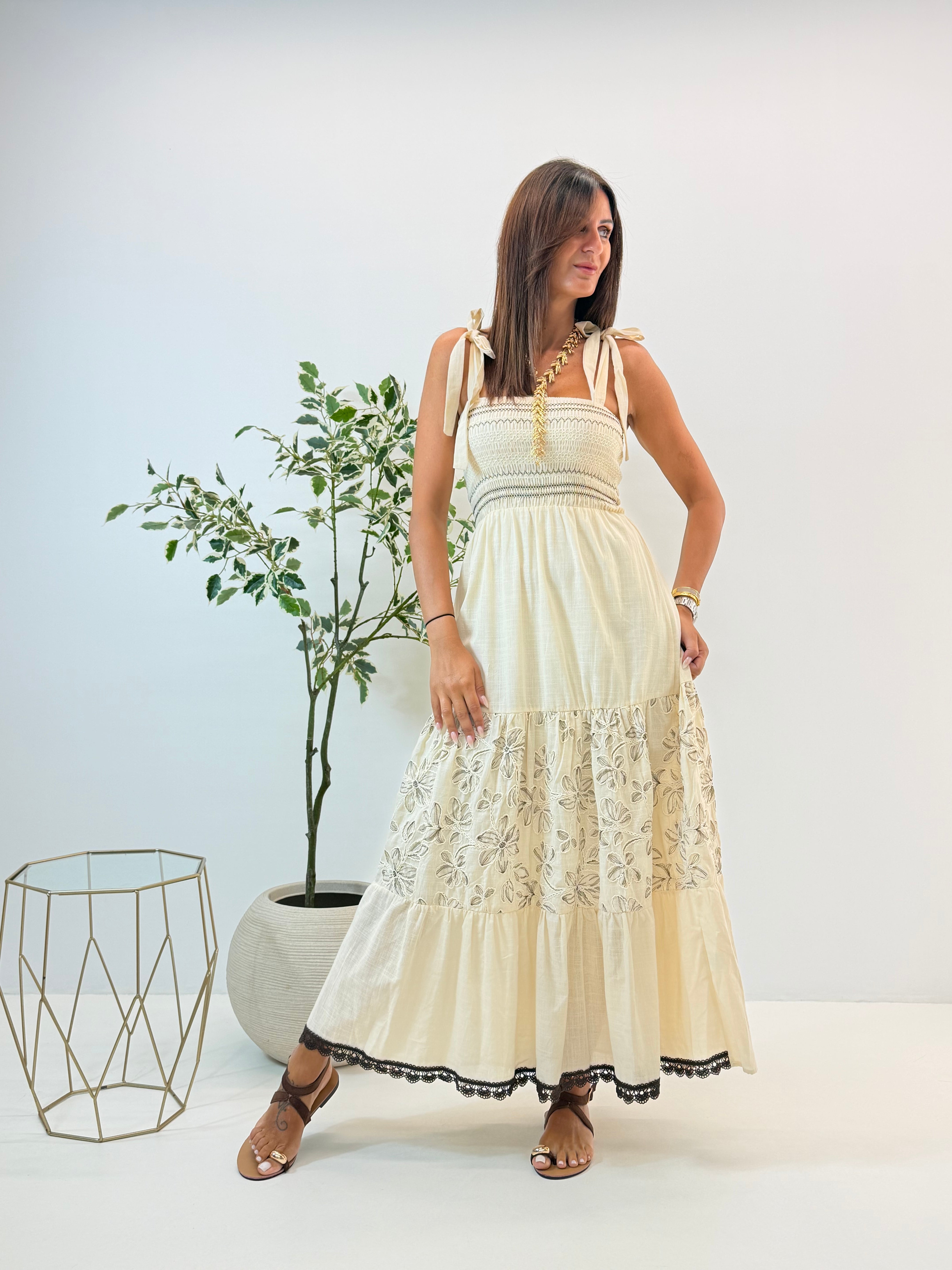 ABITO FLORA BEIGE