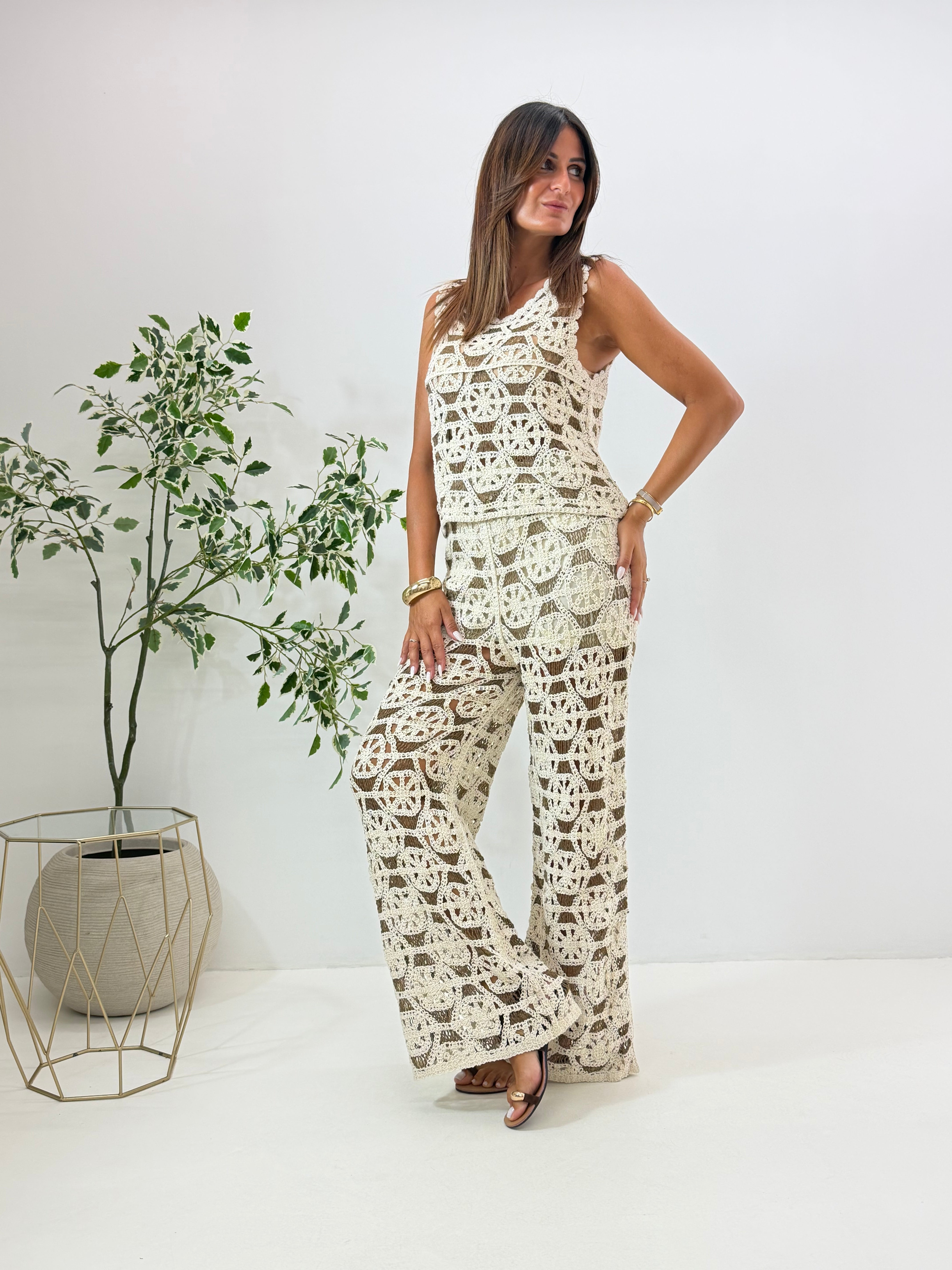 COORDINATO MEREDITH PANNA/MARRONE