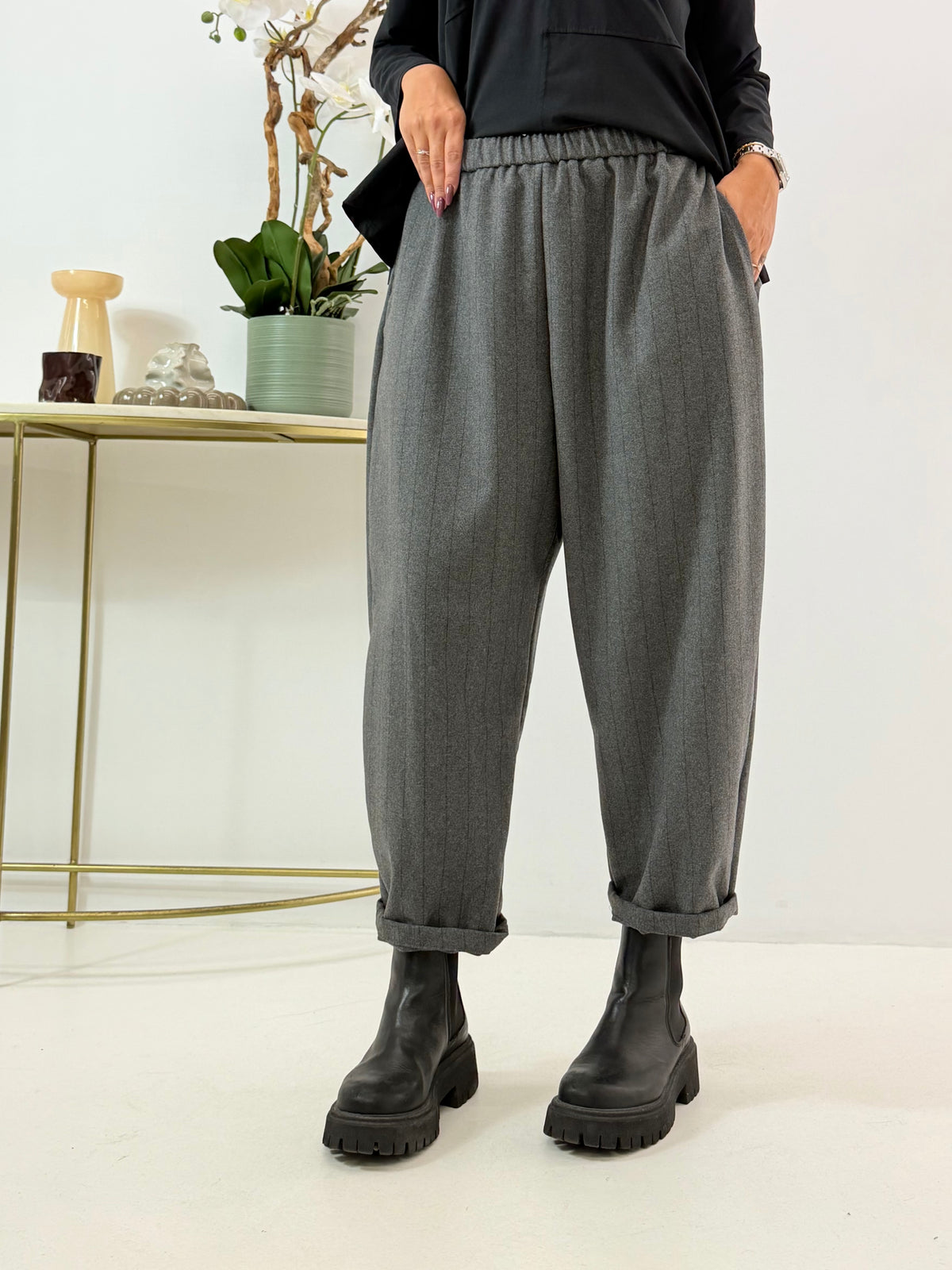 PANTALONE SOLEIRA WENDY GESSATO GRIGIO