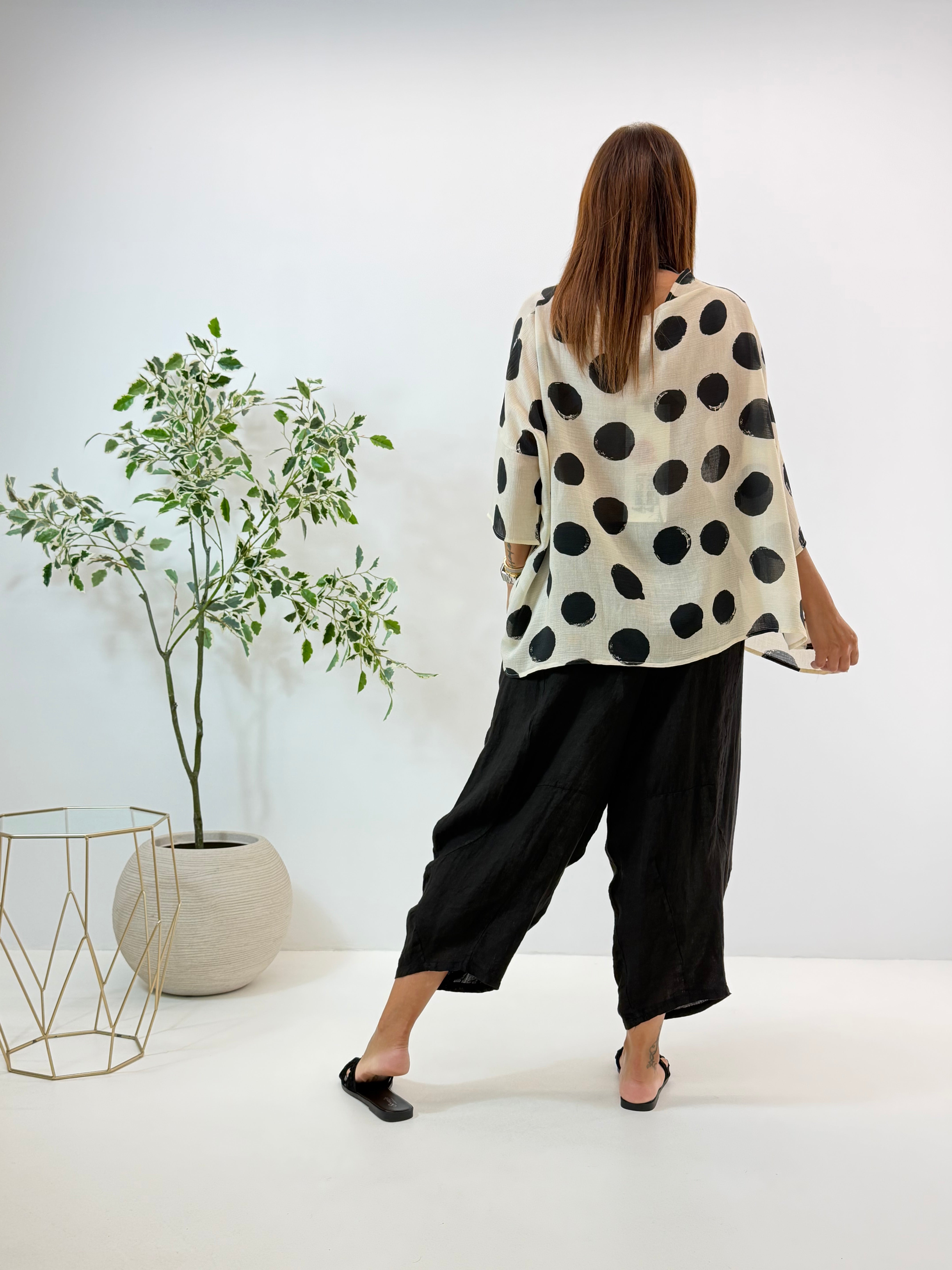 BLUSA ADRIA WENDY FANTASIA A POIS