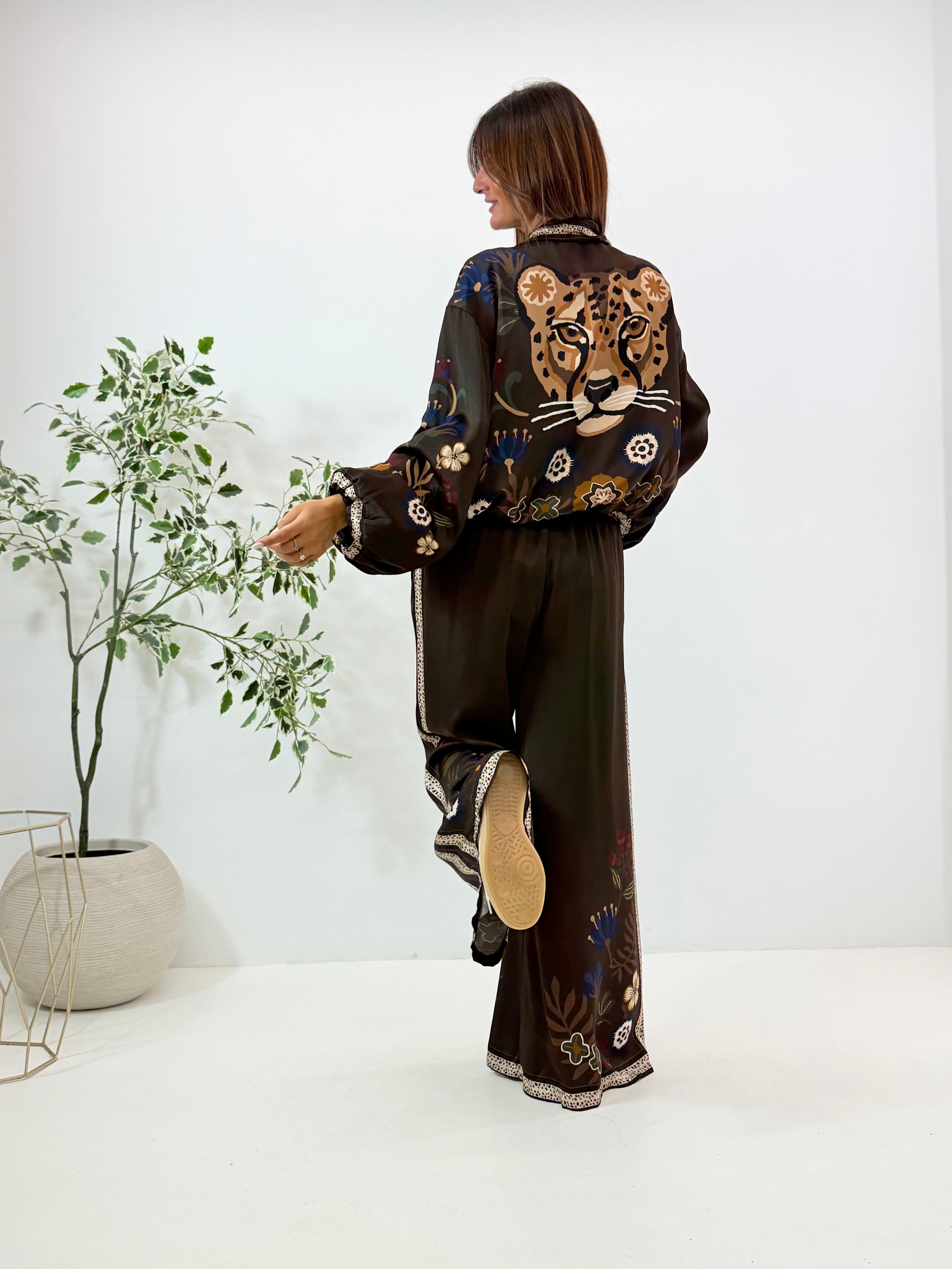 BOMBER ROMY IN SATIN MORO