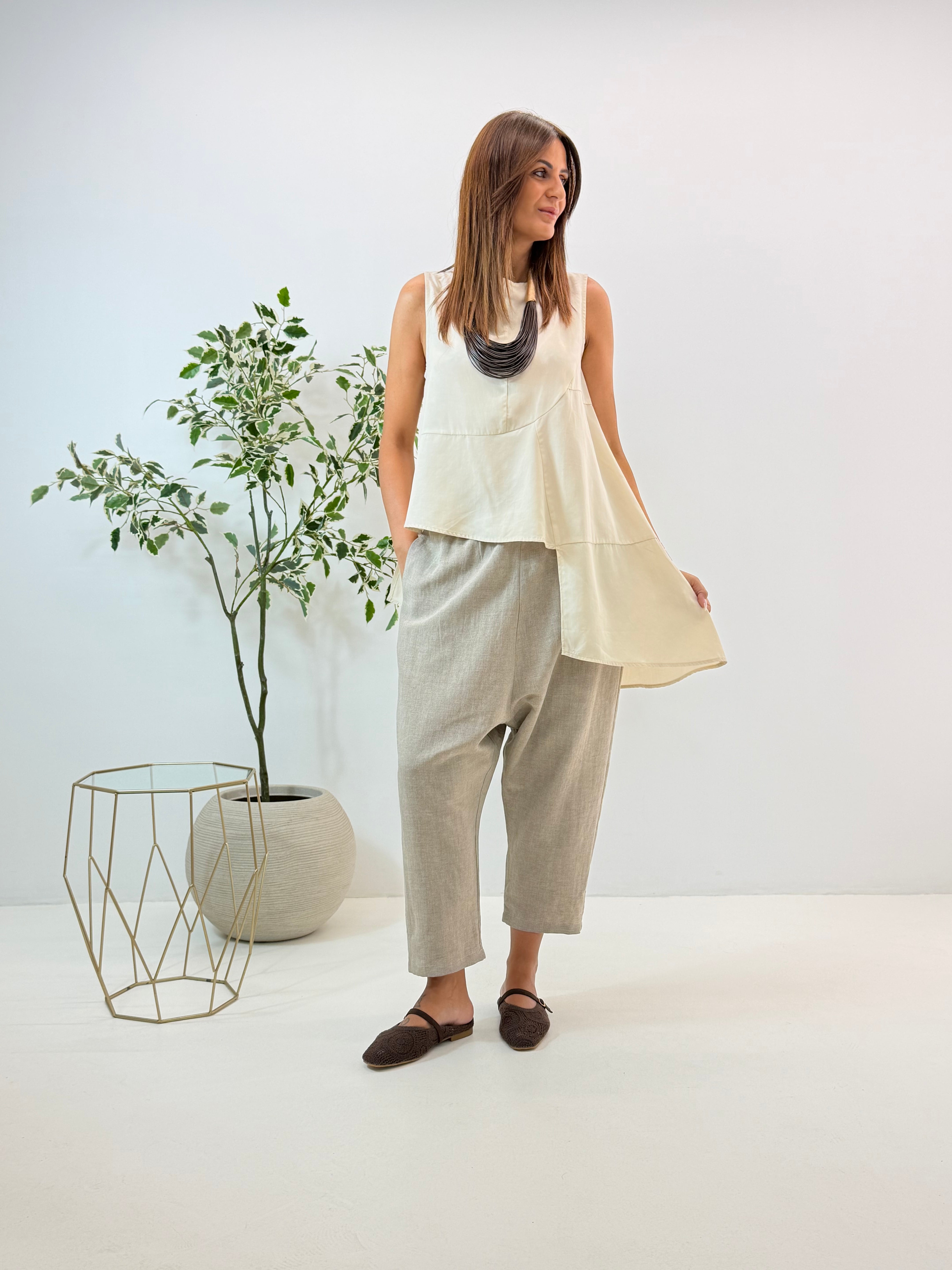 PANTALONE PANAMA TORTORA