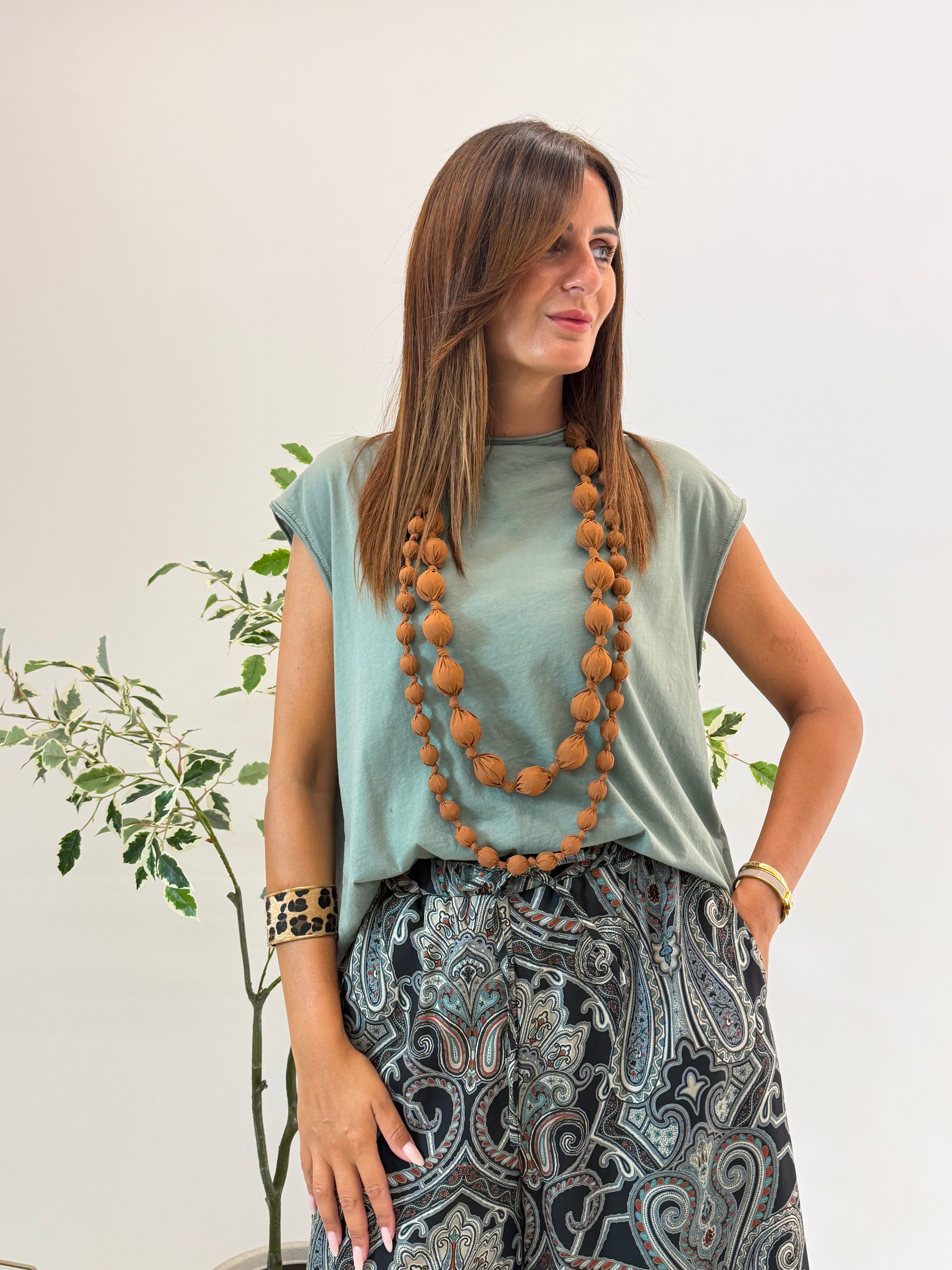 T-SHIRT MALENA WENDY MILITARE