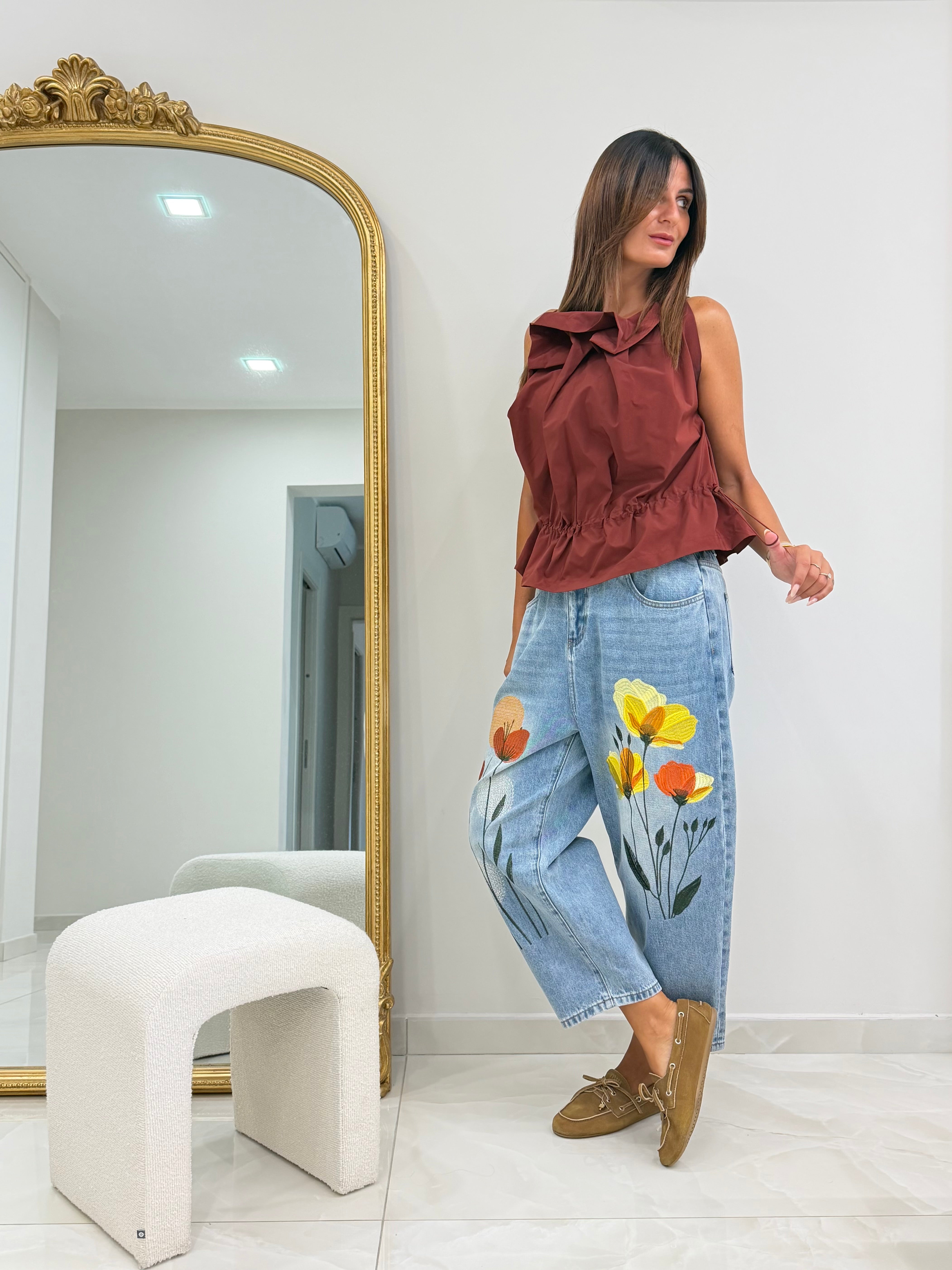 GILET FLORA WENDY RUGGINE