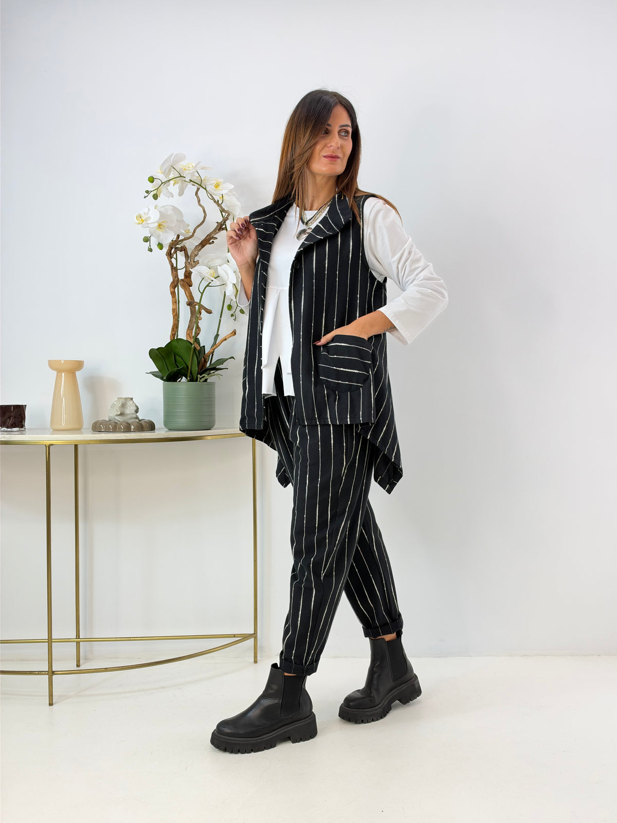 PANTALONE ALICE A RIGHE