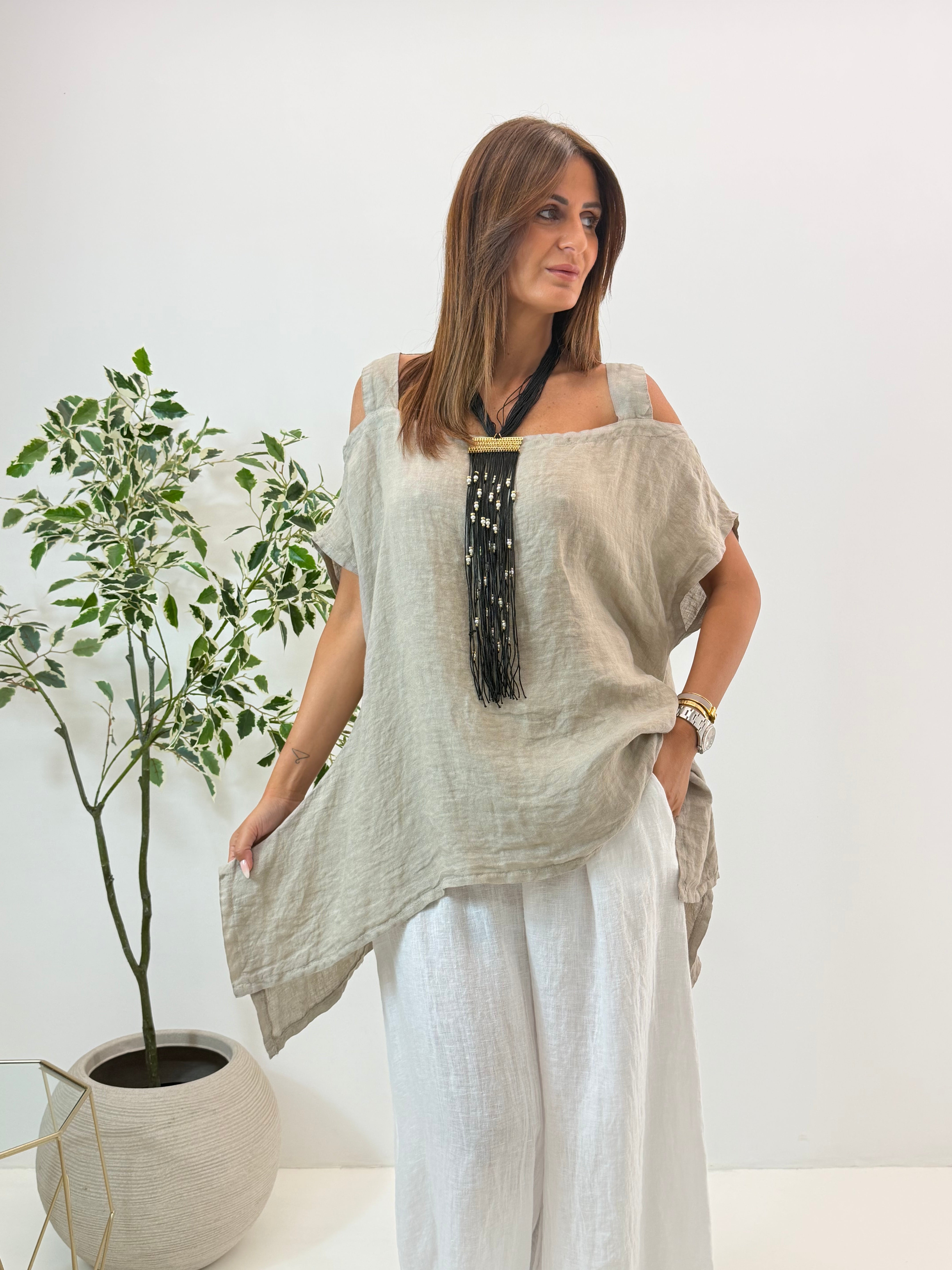 BLUSA JOSIE IN LINO
