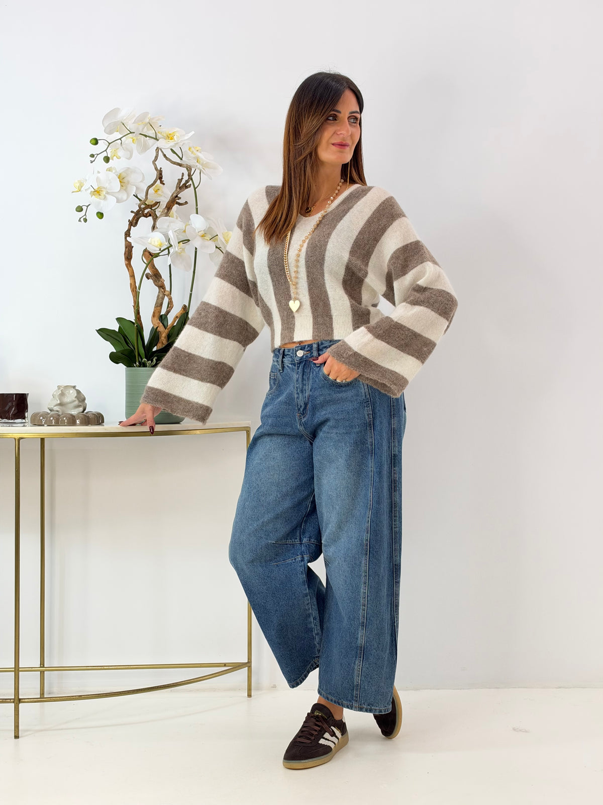 PULL FRESIA A RIGHE