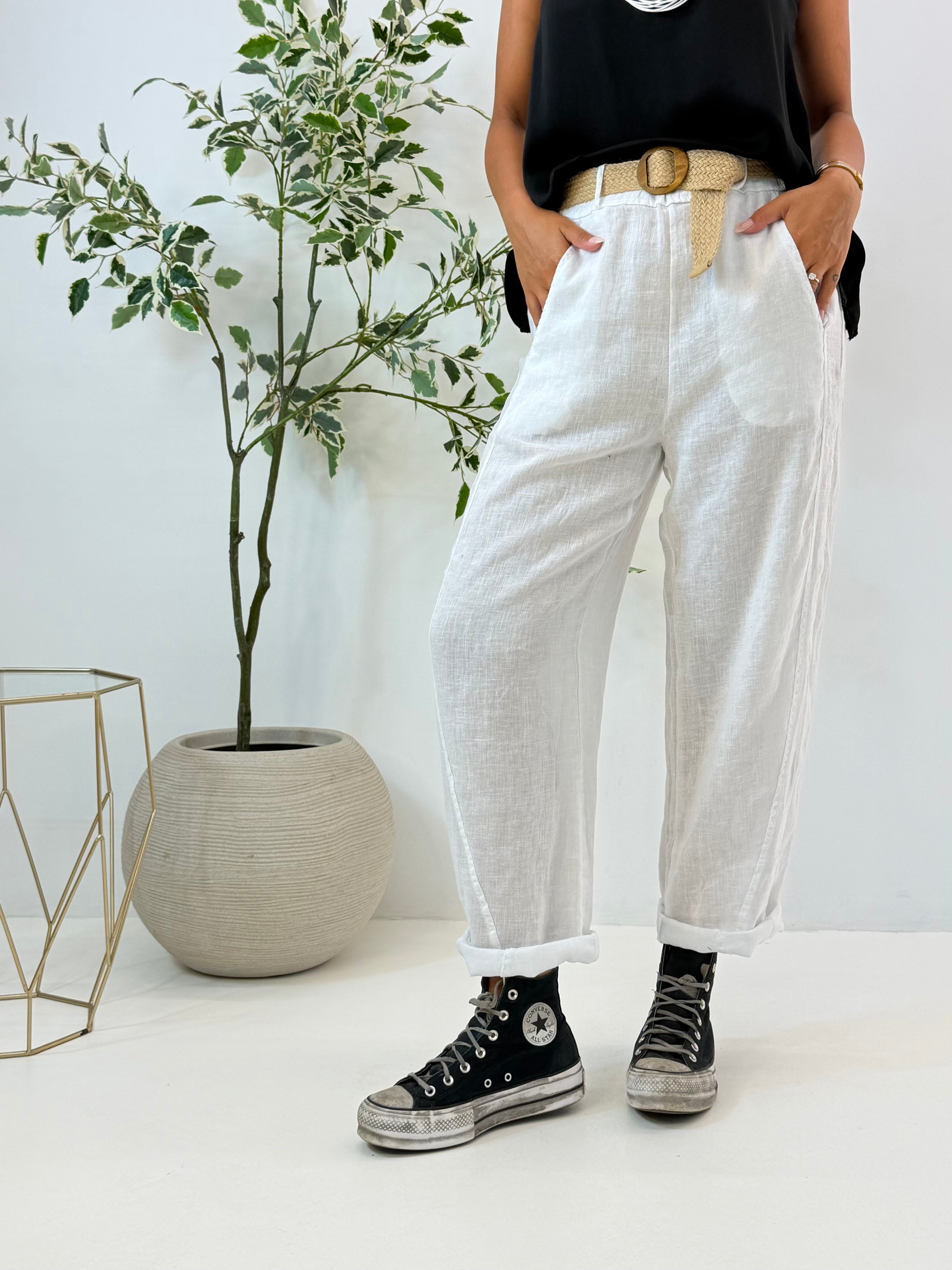 PANTALONE AMELIE IN LINO