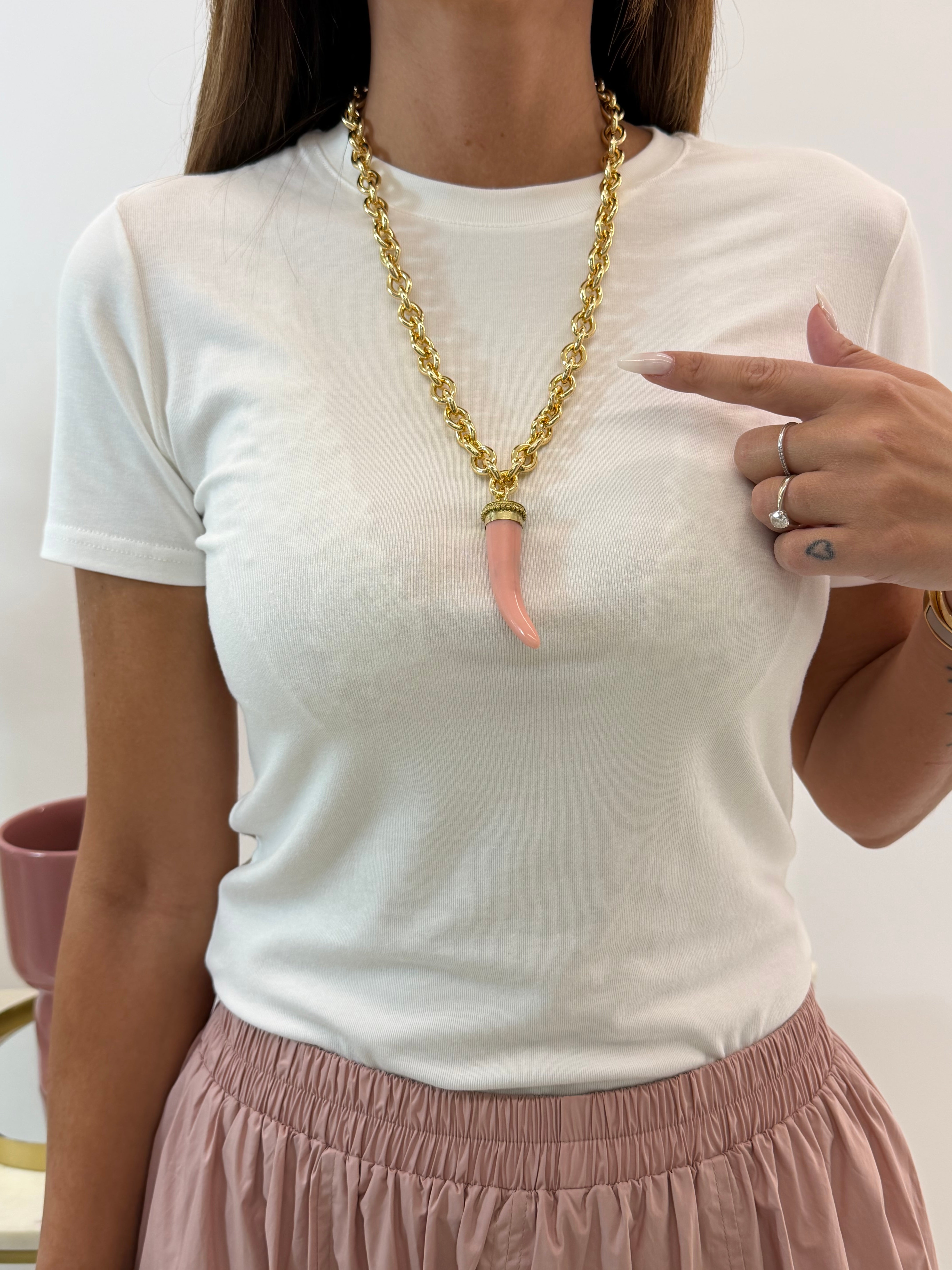 COLLANA CORTA CORNO MUPAJI