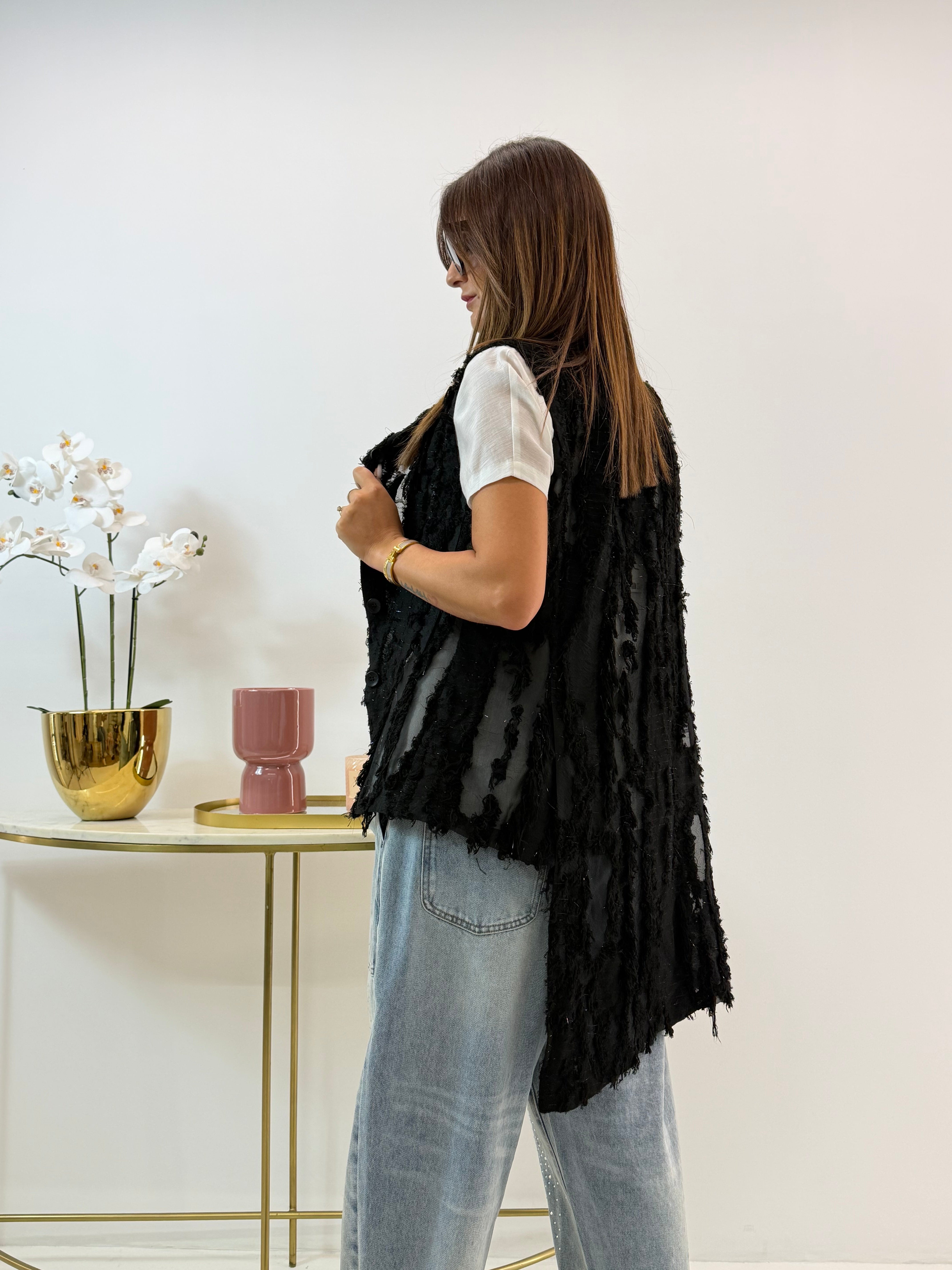 GILET EDHA WENDY NERO