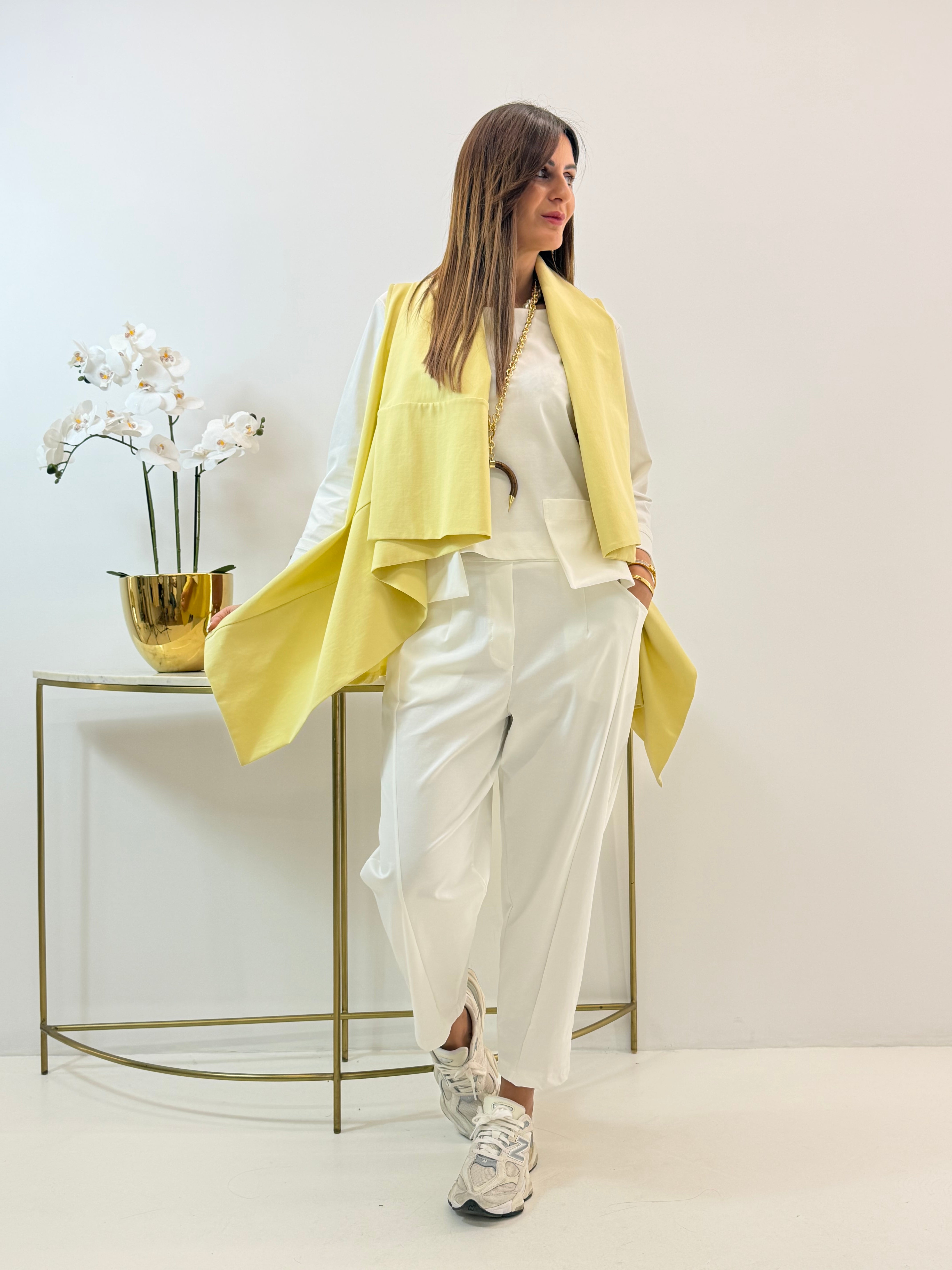 GILET SCIALLATO GIALLO