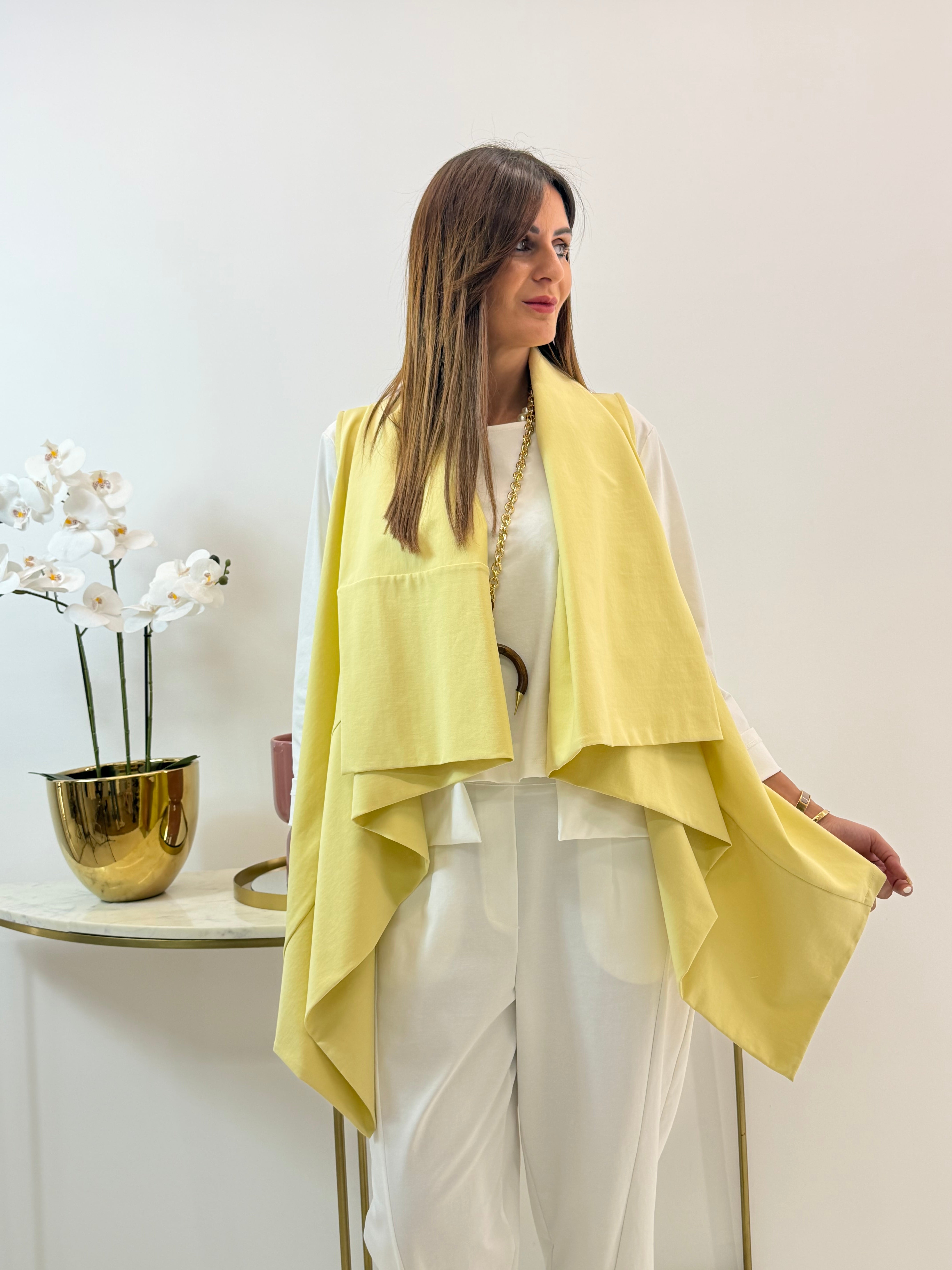 GILET SCIALLATO GIALLO