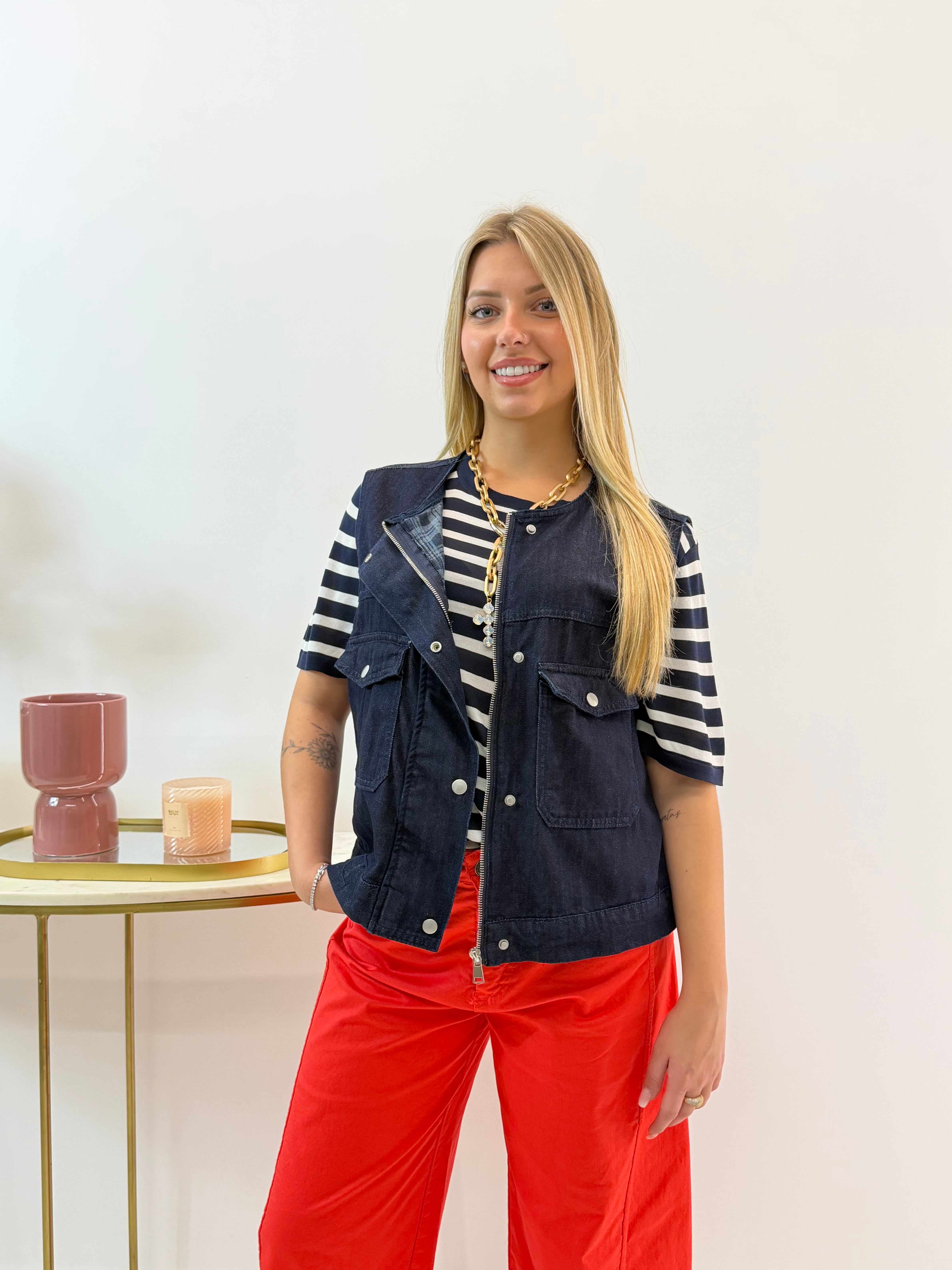 GILET LINDA IN DENIM