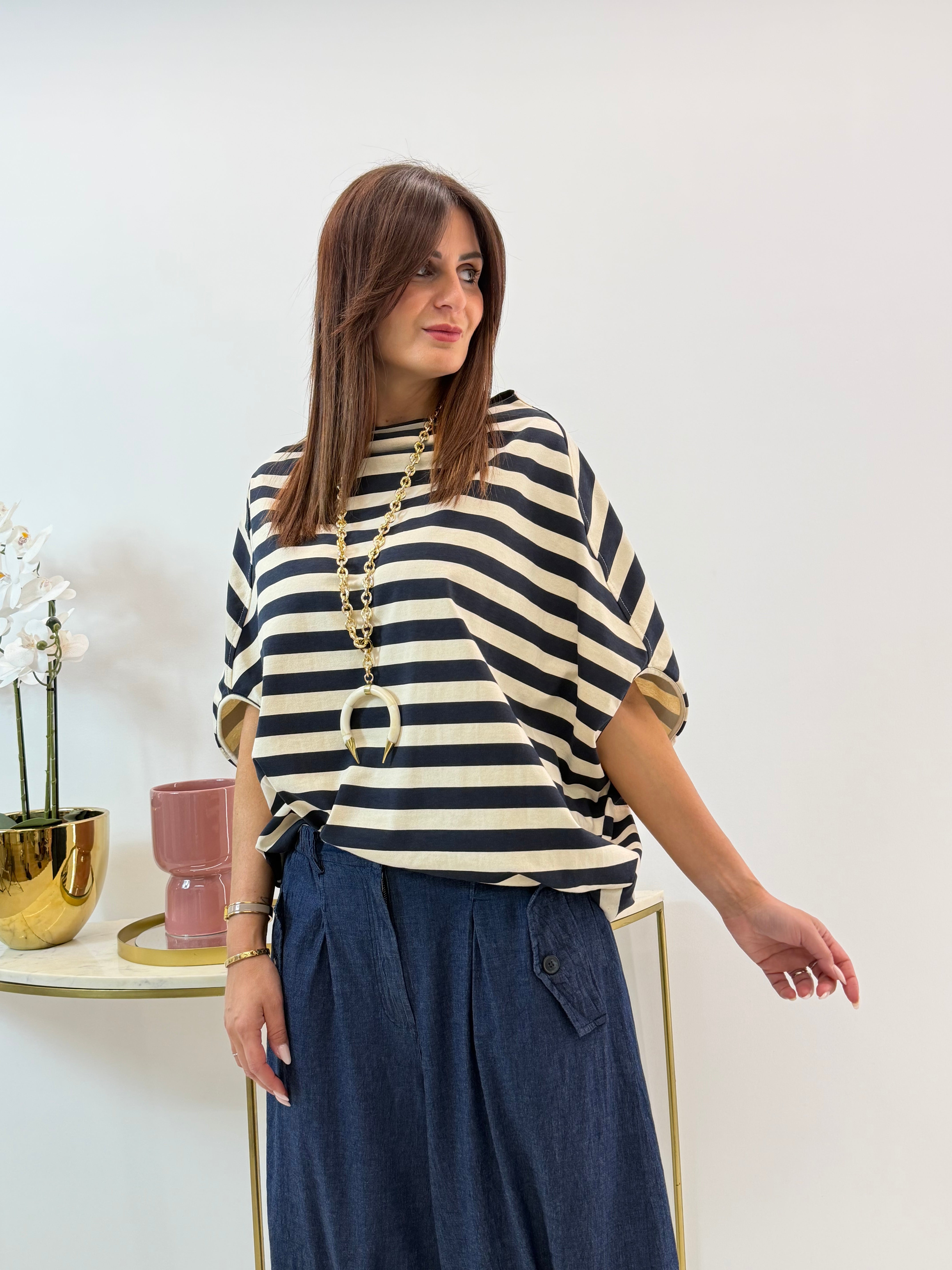 BLUSA LICYA WENDY A RIGHE BLU