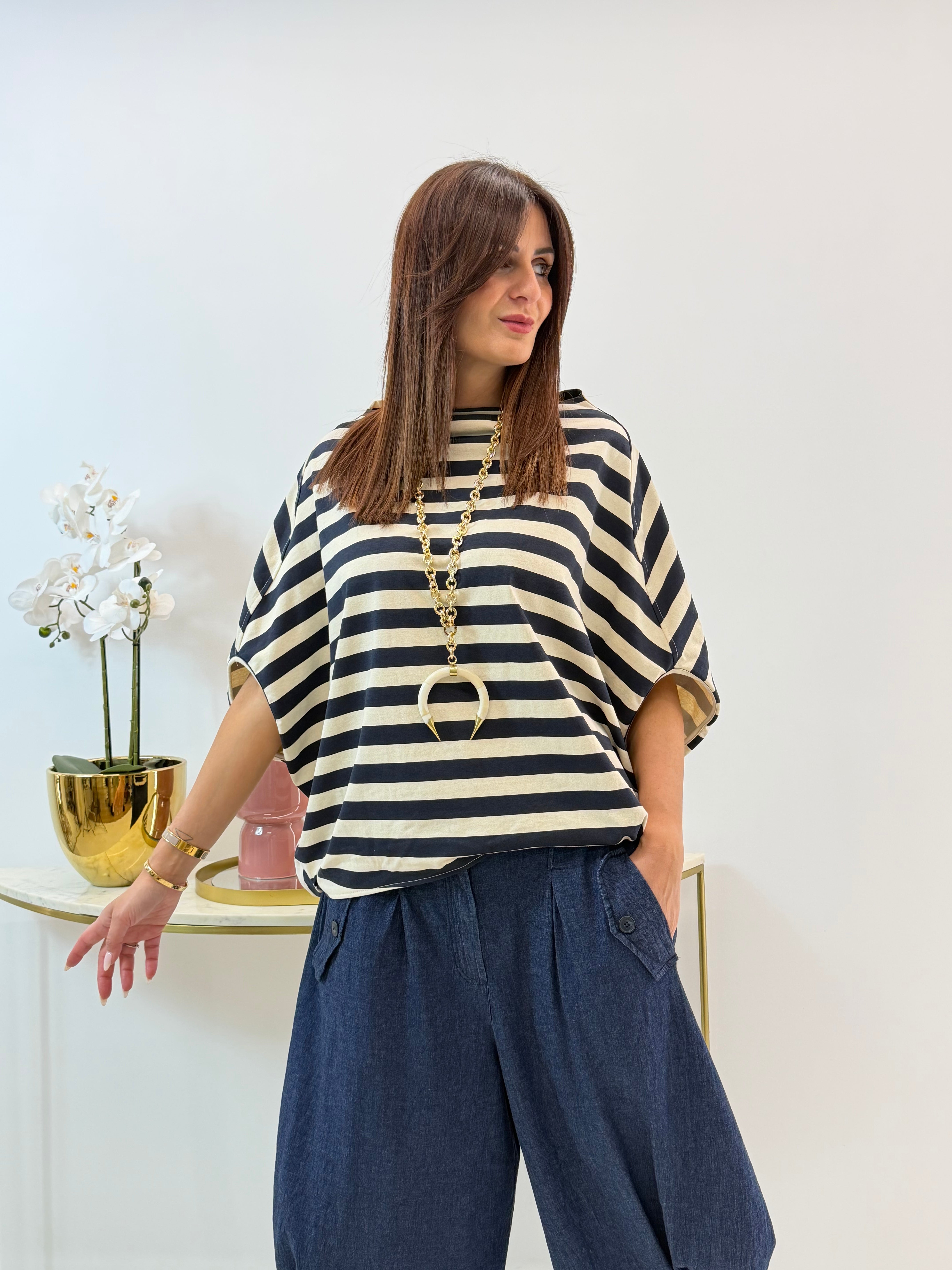 BLUSA LICYA WENDY A RIGHE BLU