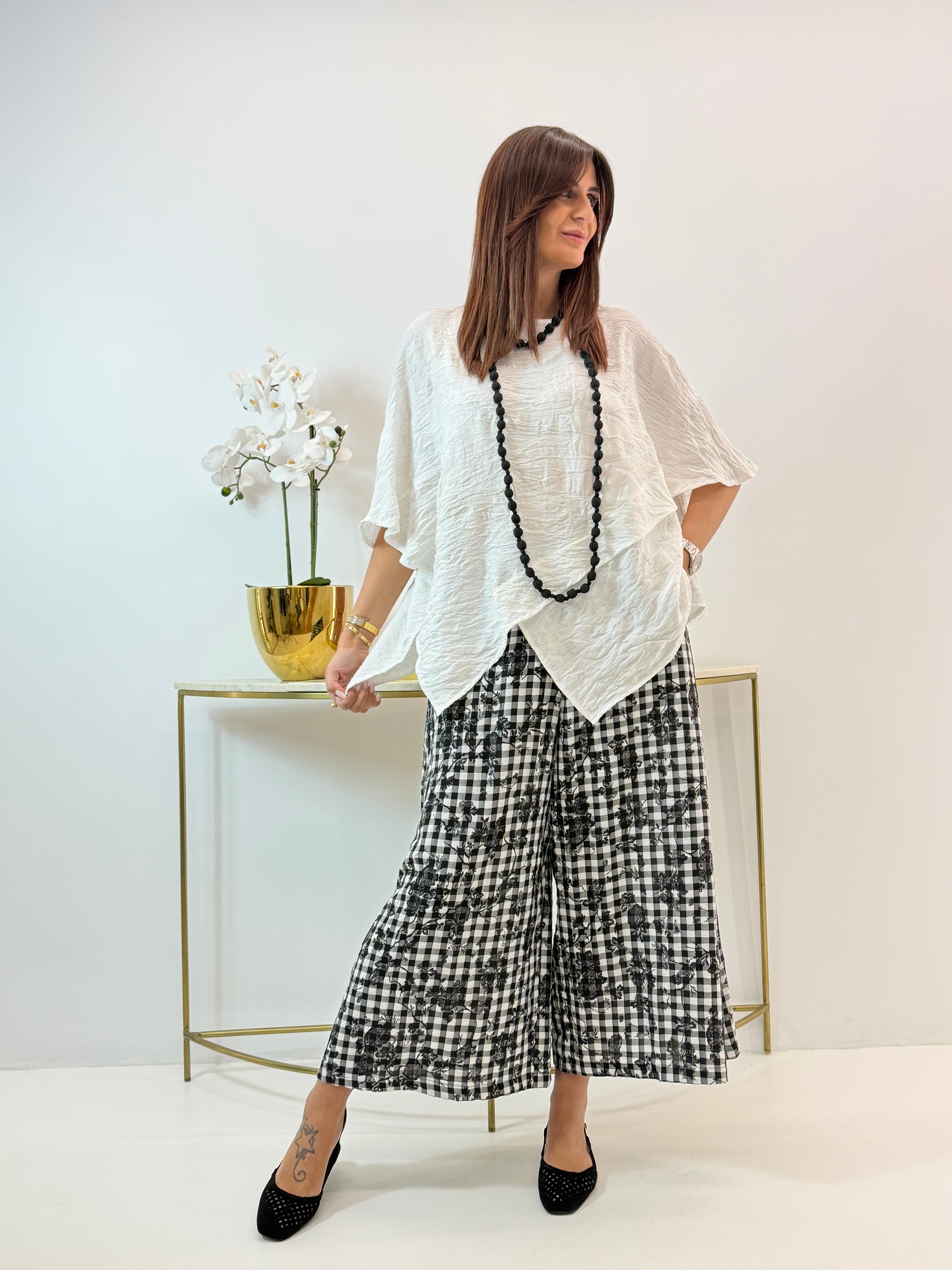 PANTALONE MARIPOSA WENDY A QUADRETTI