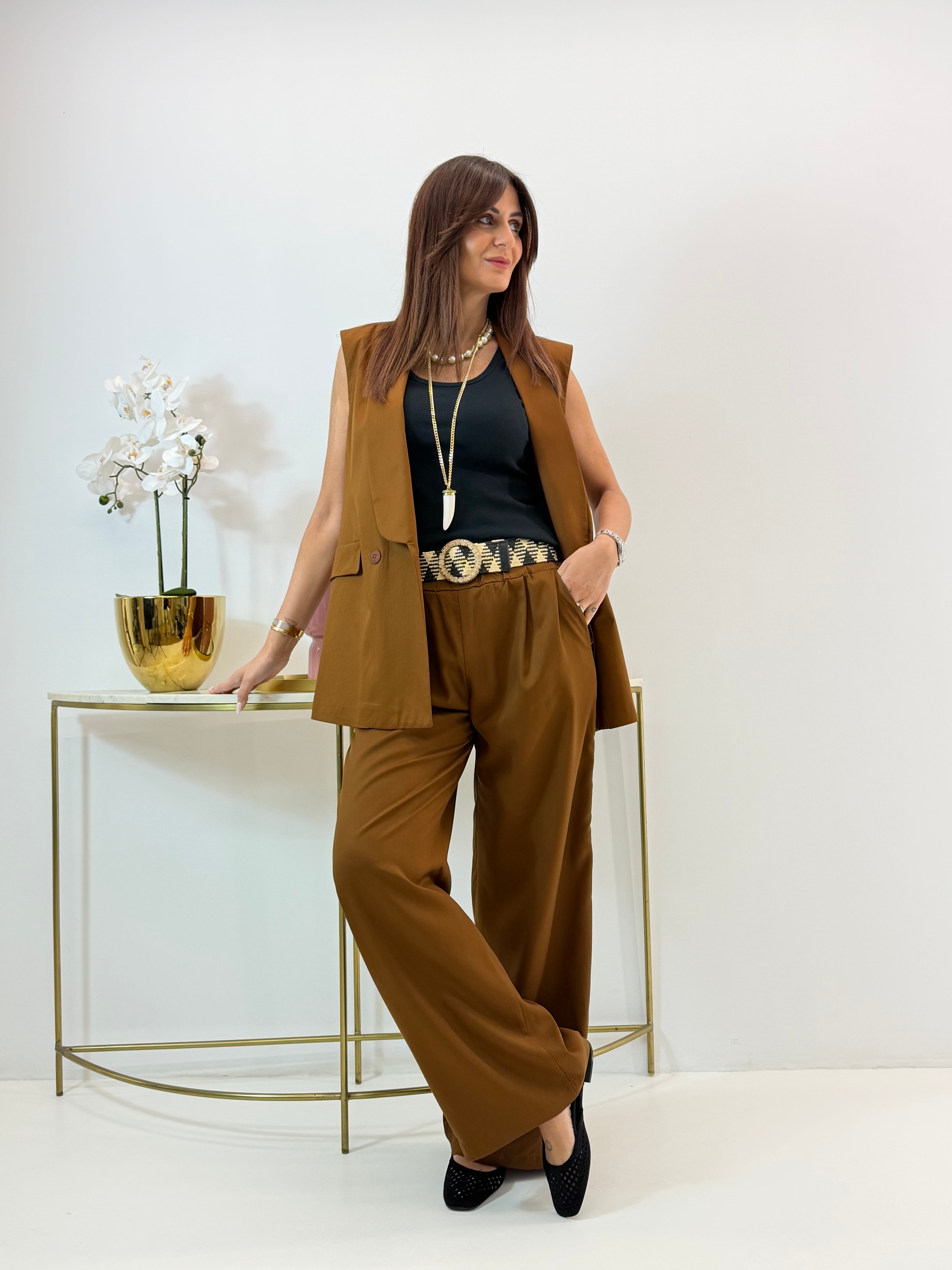 PANTALONE GIULIA MARRONE