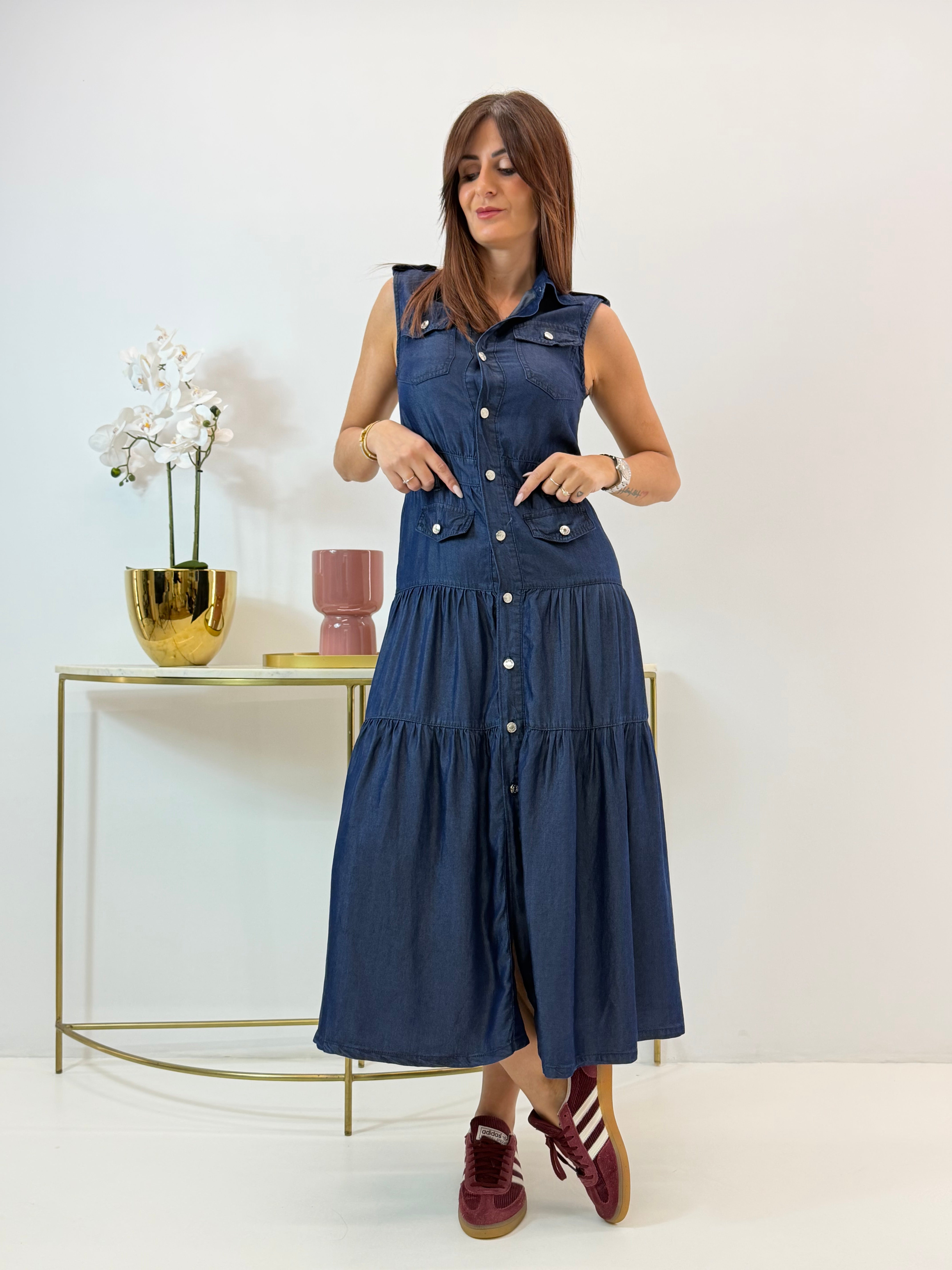 ABITO LUNGO IN DENIM