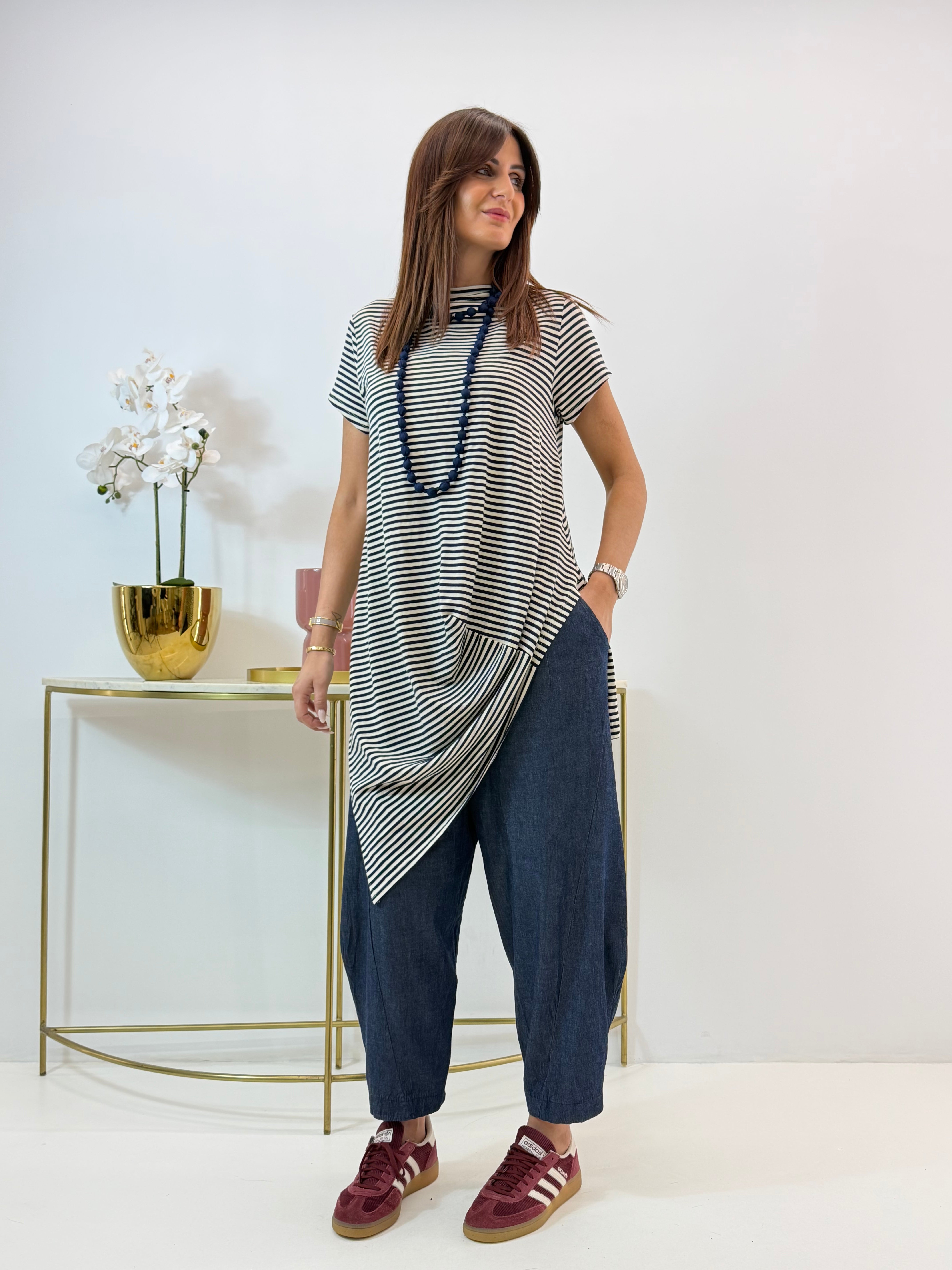 MAGLIA KATE WENDY A RIGHE BLU