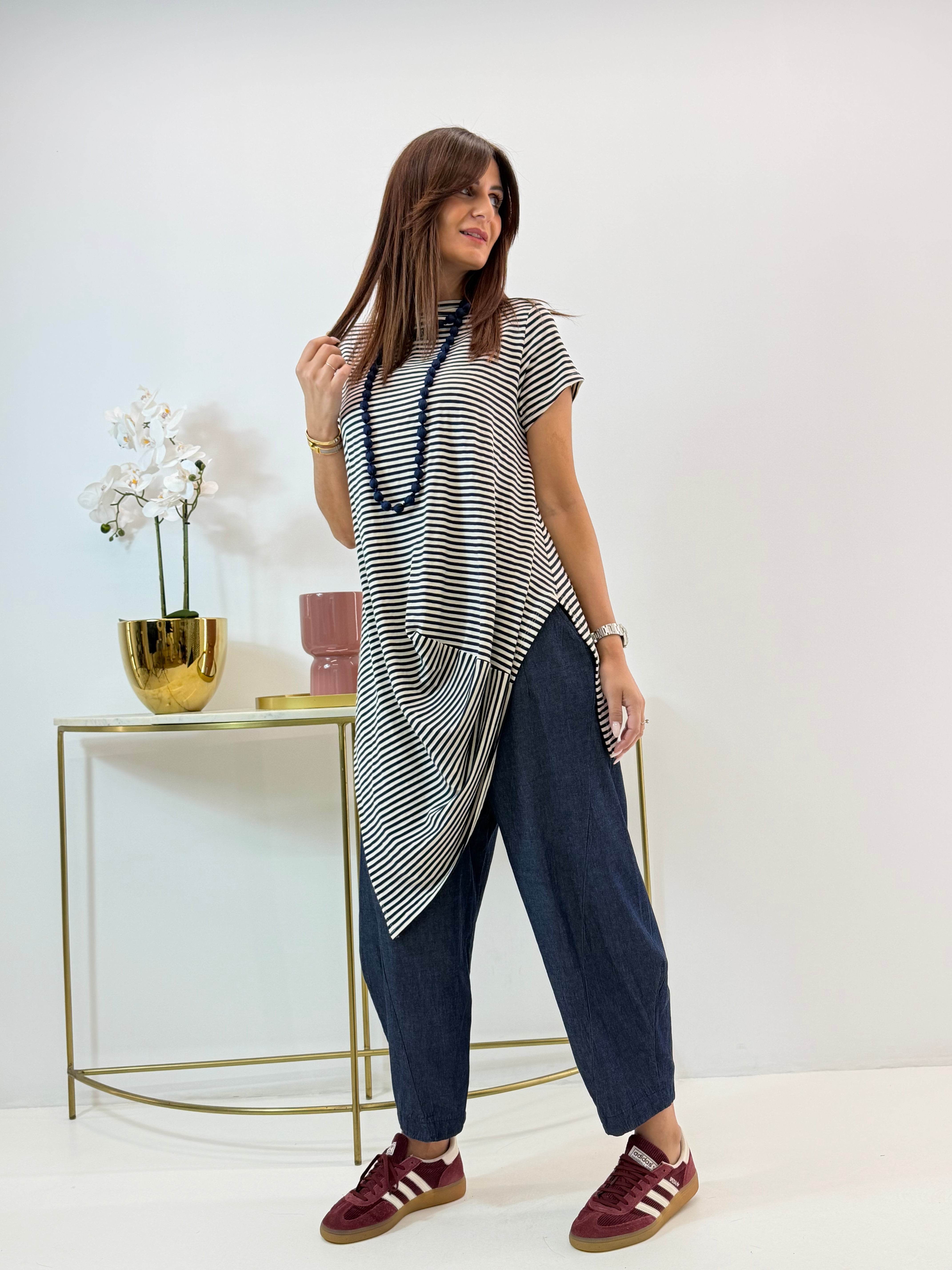 MAGLIA KATE WENDY A RIGHE BLU