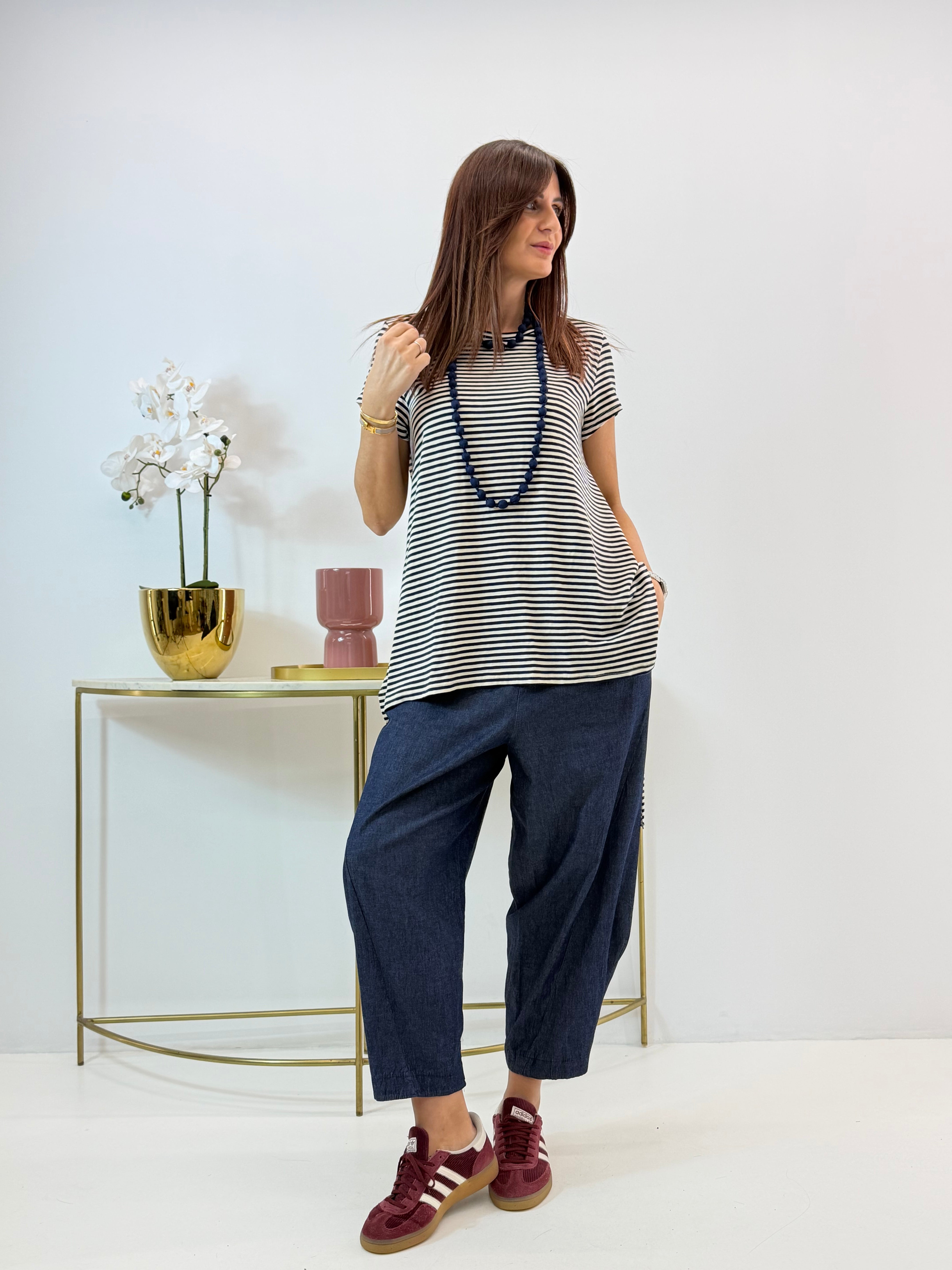 MAGLIA KATE WENDY A RIGHE BLU