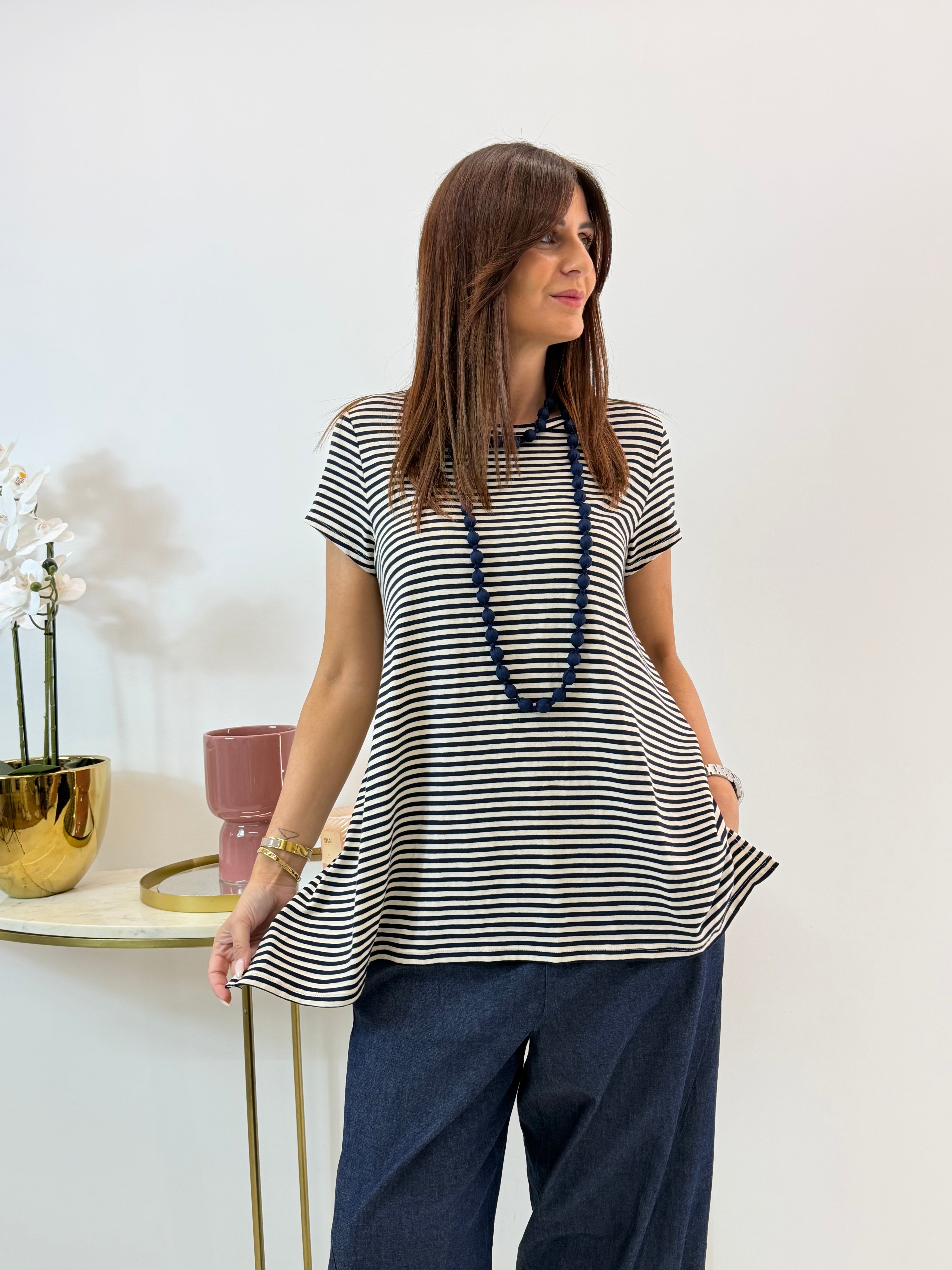 MAGLIA KATE WENDY A RIGHE BLU