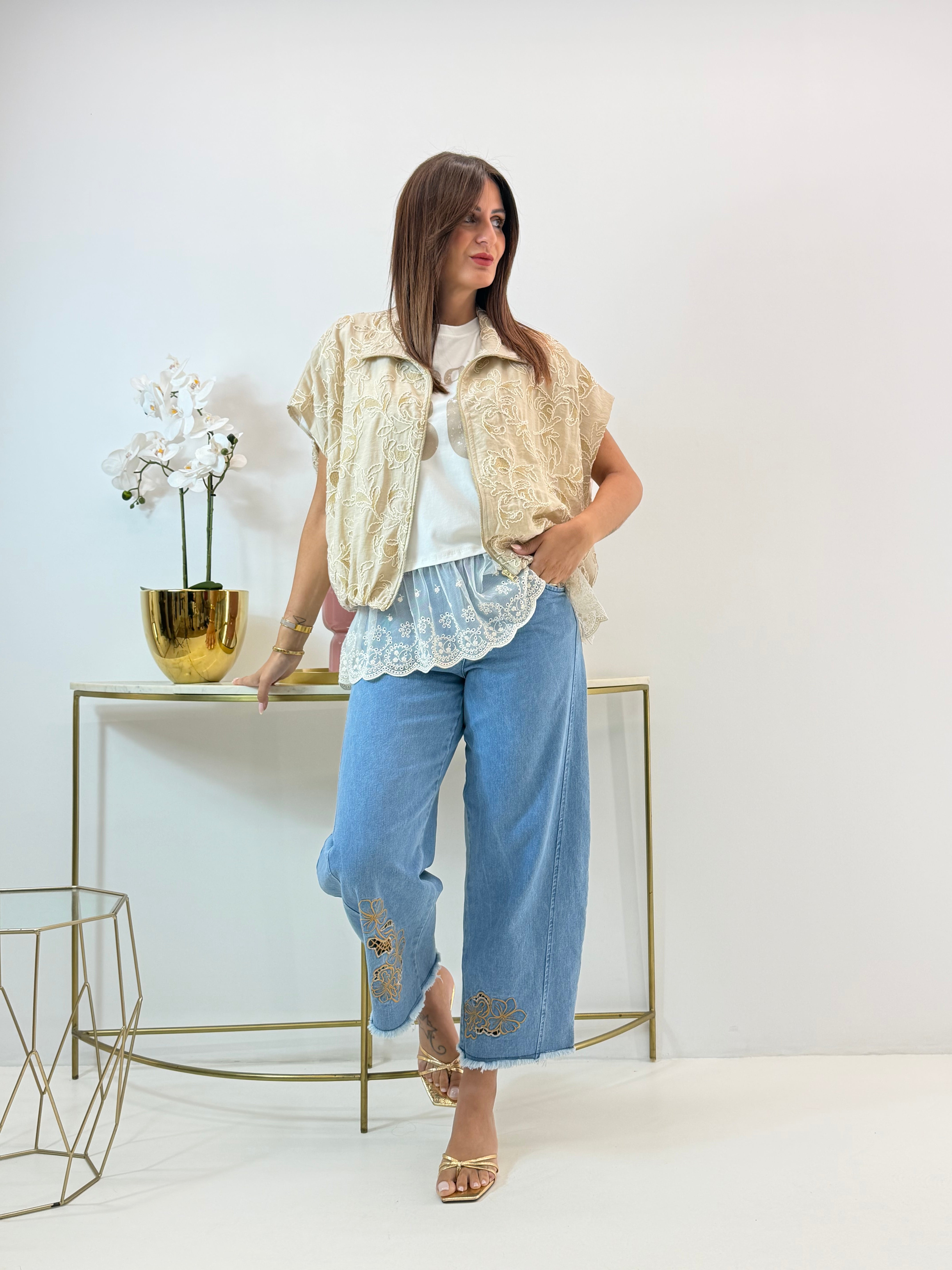 GILET MOANA BEIGE FANTASIA