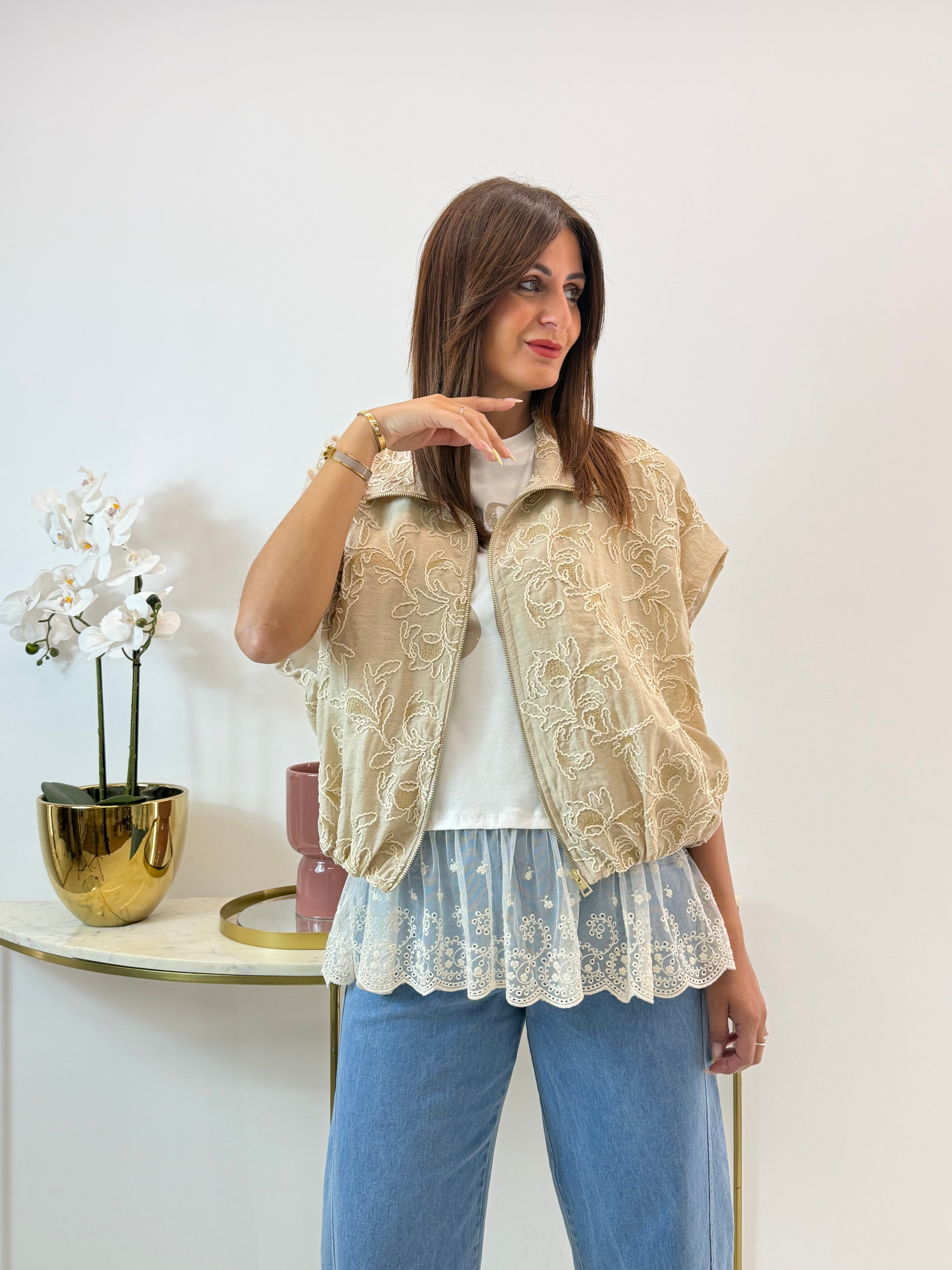 GILET MOANA BEIGE FANTASIA