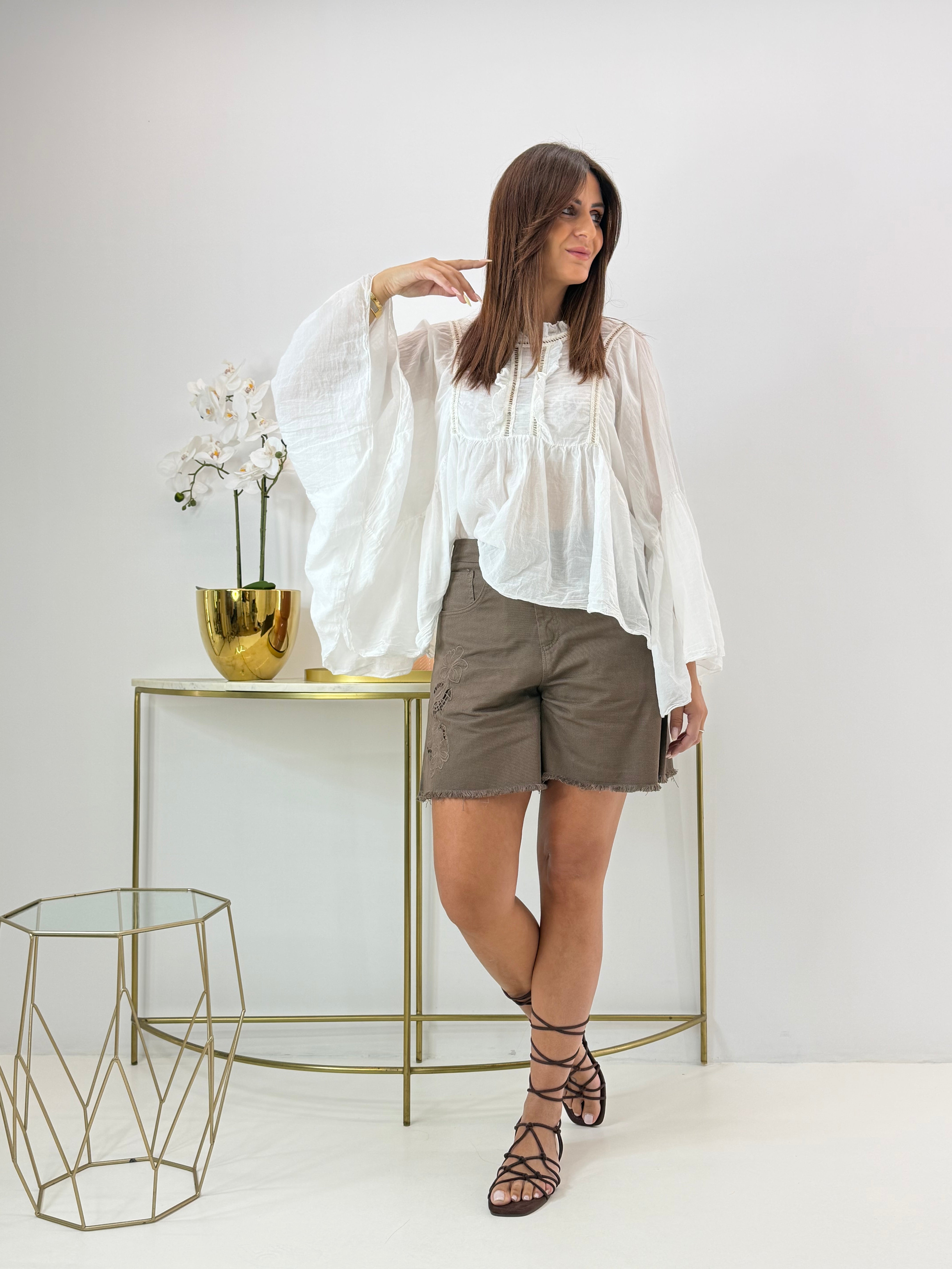 CAMICIA VIOLETTA BIANCA