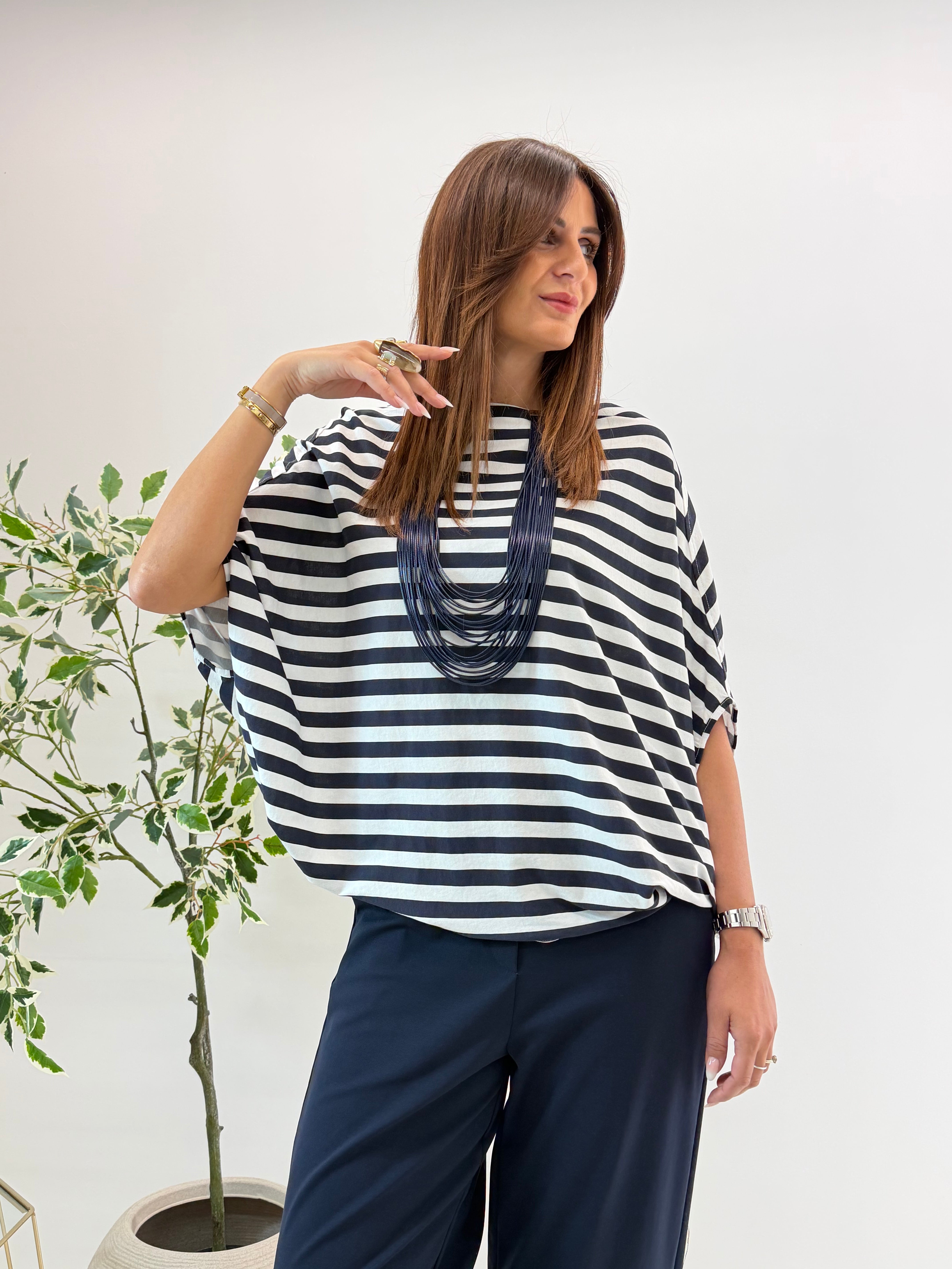 BLUSA IRINA WENDY A RIGHE BLU
